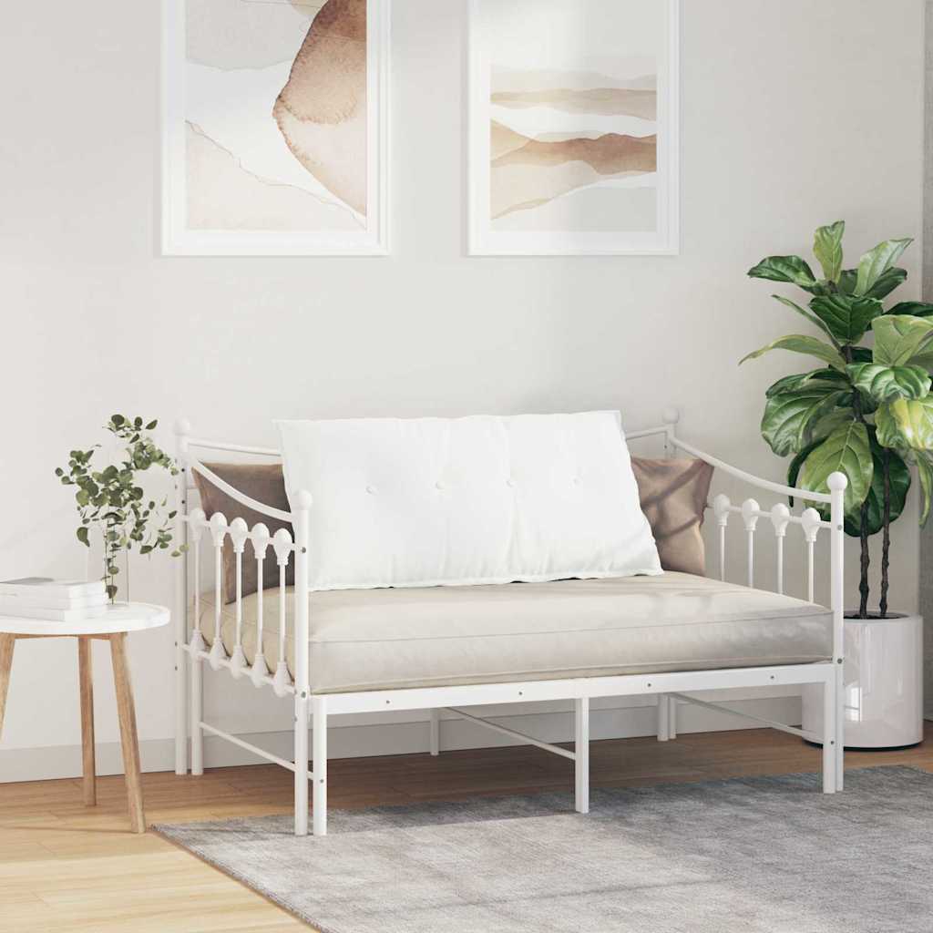 Perna pentru spate Alb 200 x 19 x 50 cm țesătură GartenMobel Dekor