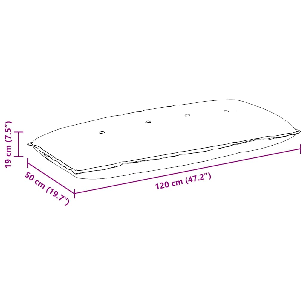 Perna pentru spate Albastru Poliție 120 x 50 cm GartenMobel Dekor