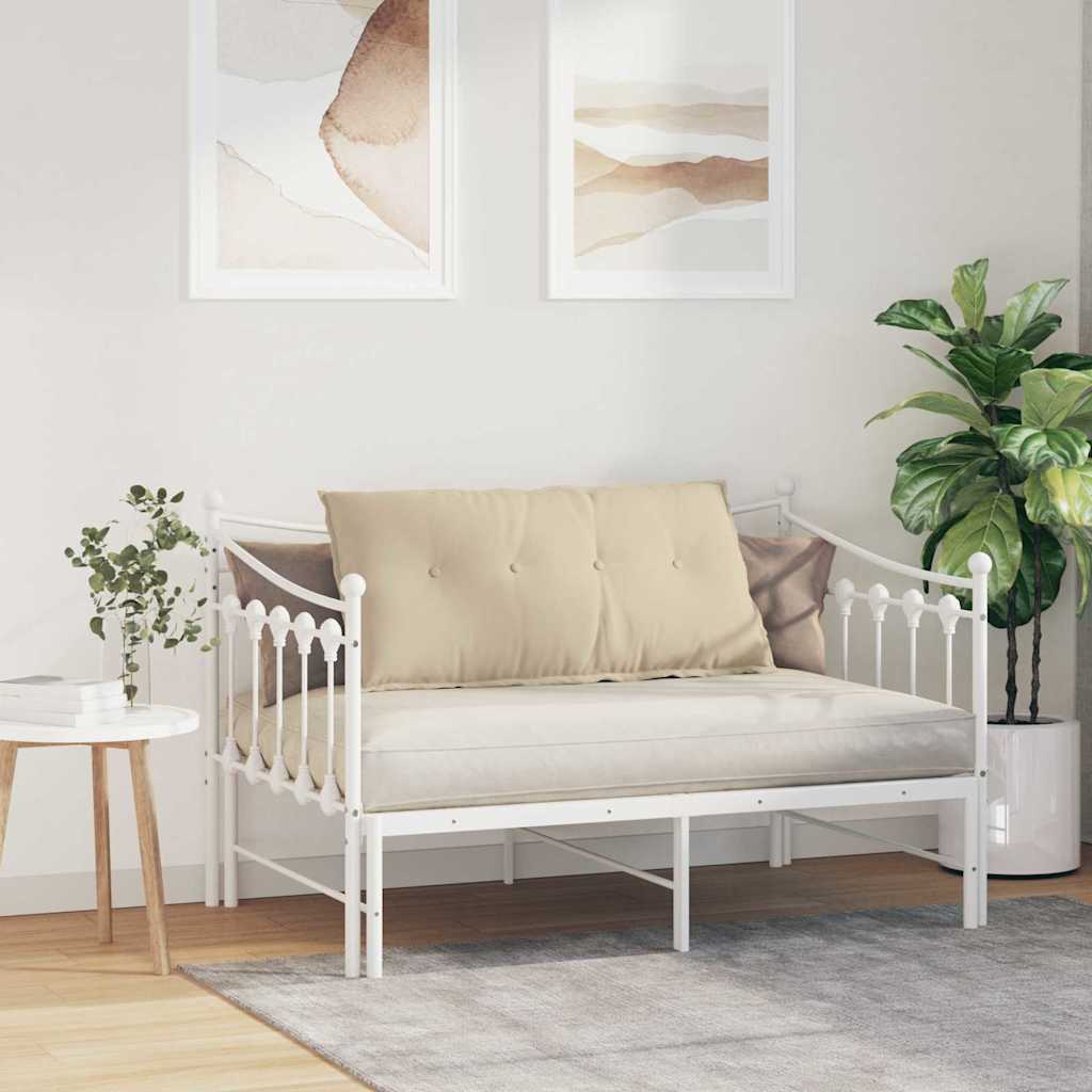 Perna pentru spate Crem 100 x 50 cm Țesătură din microfibră GartenMobel Dekor