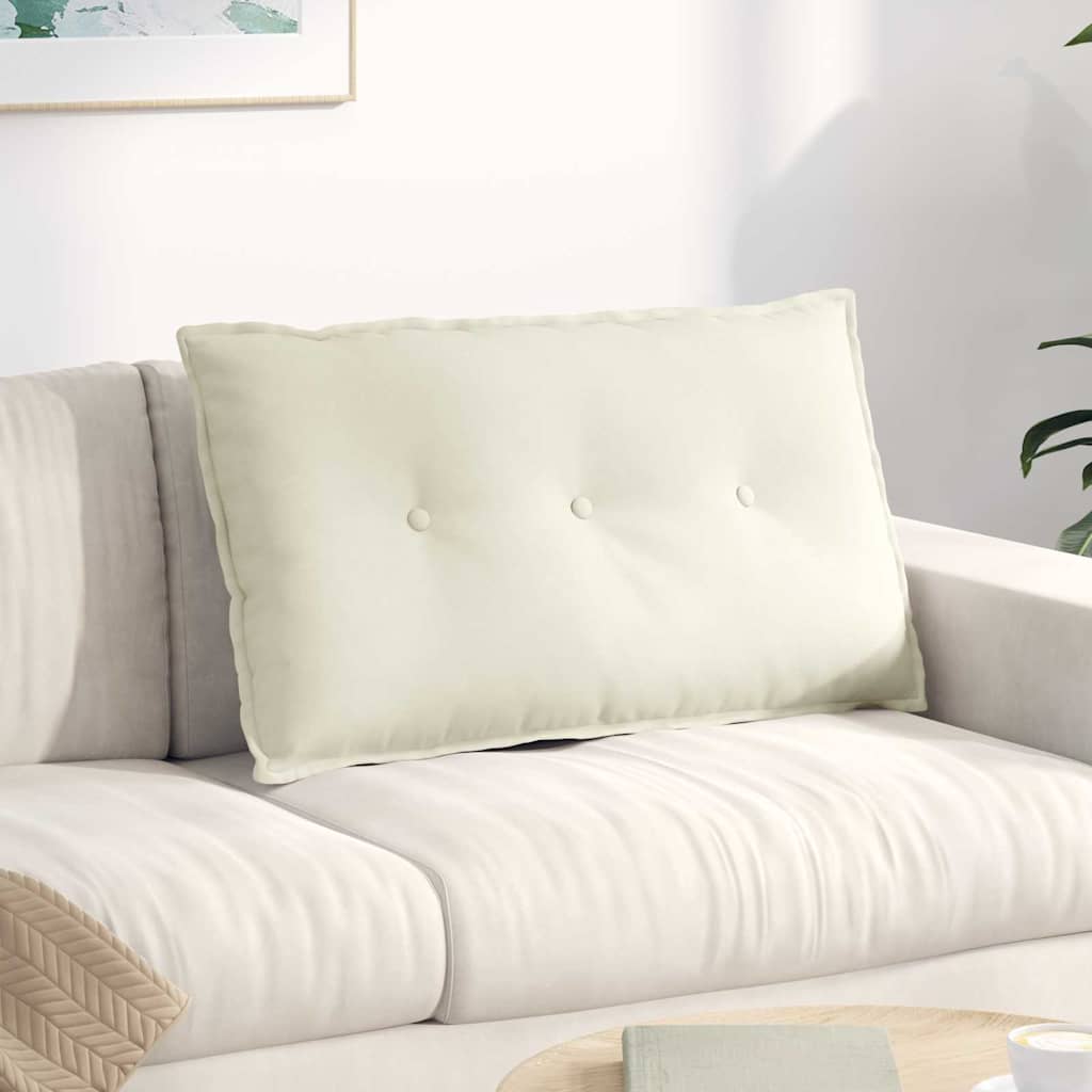 Perna pentru spate Crem 80 x 50 cm Țesătură din corduroy GartenMobel Dekor