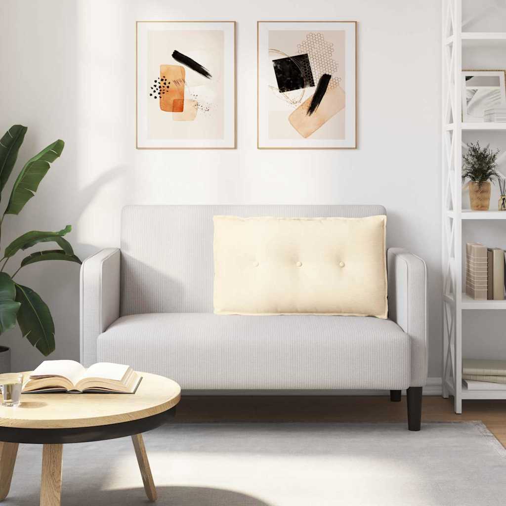 Perna pentru spate Crem 80 x 50 cm Țesătură din corduroy GartenMobel Dekor