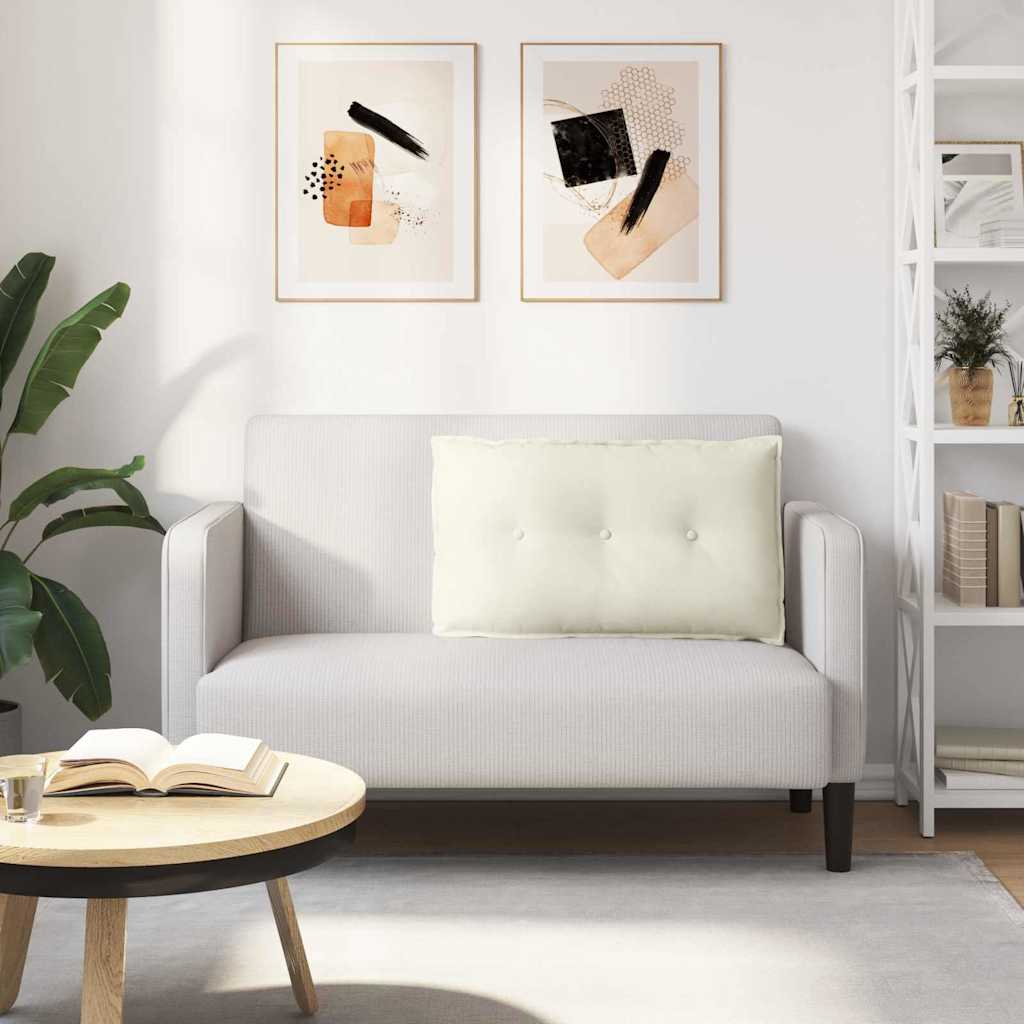 Perna pentru spate Crem 80 x 50 cm Țesătură din corduroy GartenMobel Dekor