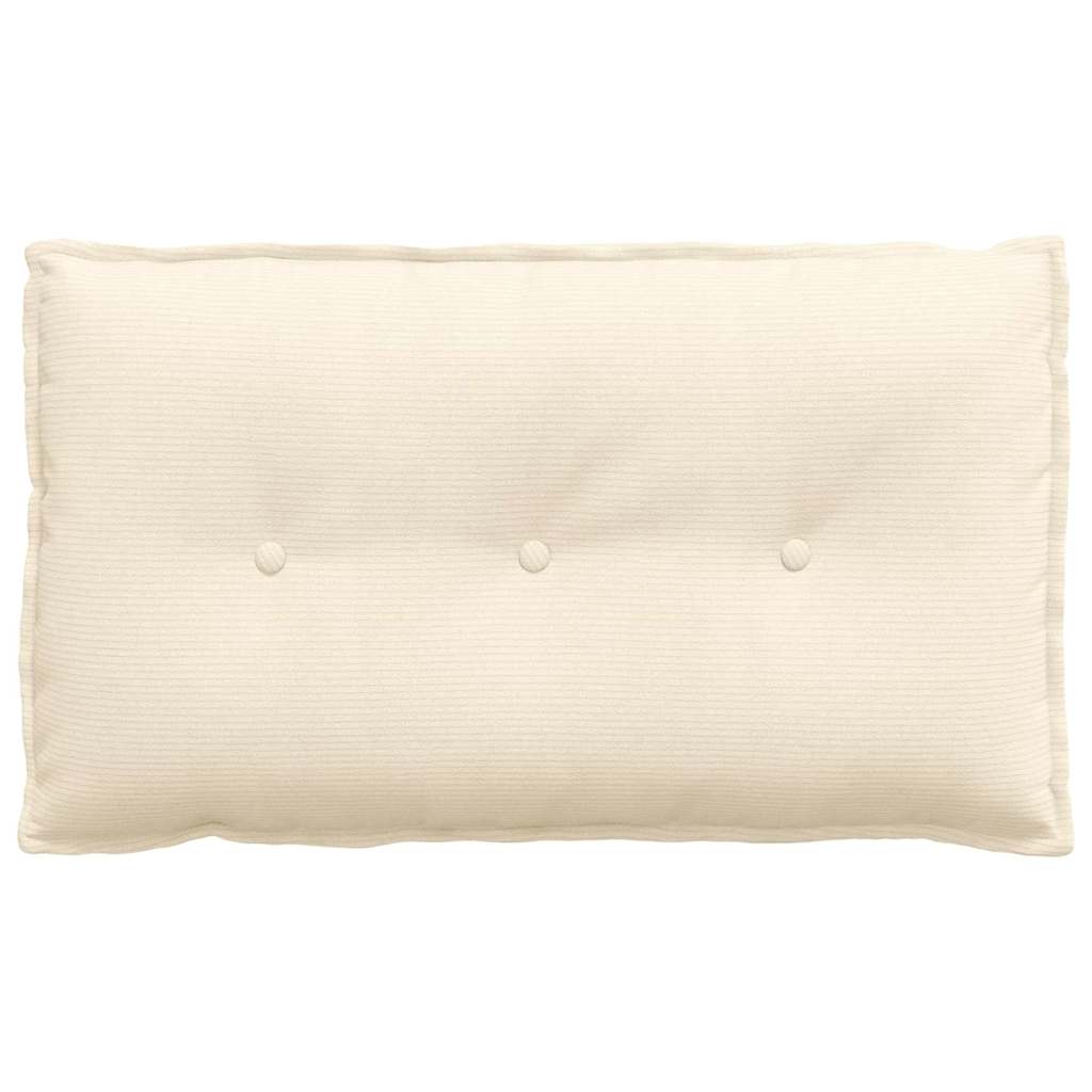 Perna pentru spate Crem 80 x 50 cm Țesătură din corduroy GartenMobel Dekor
