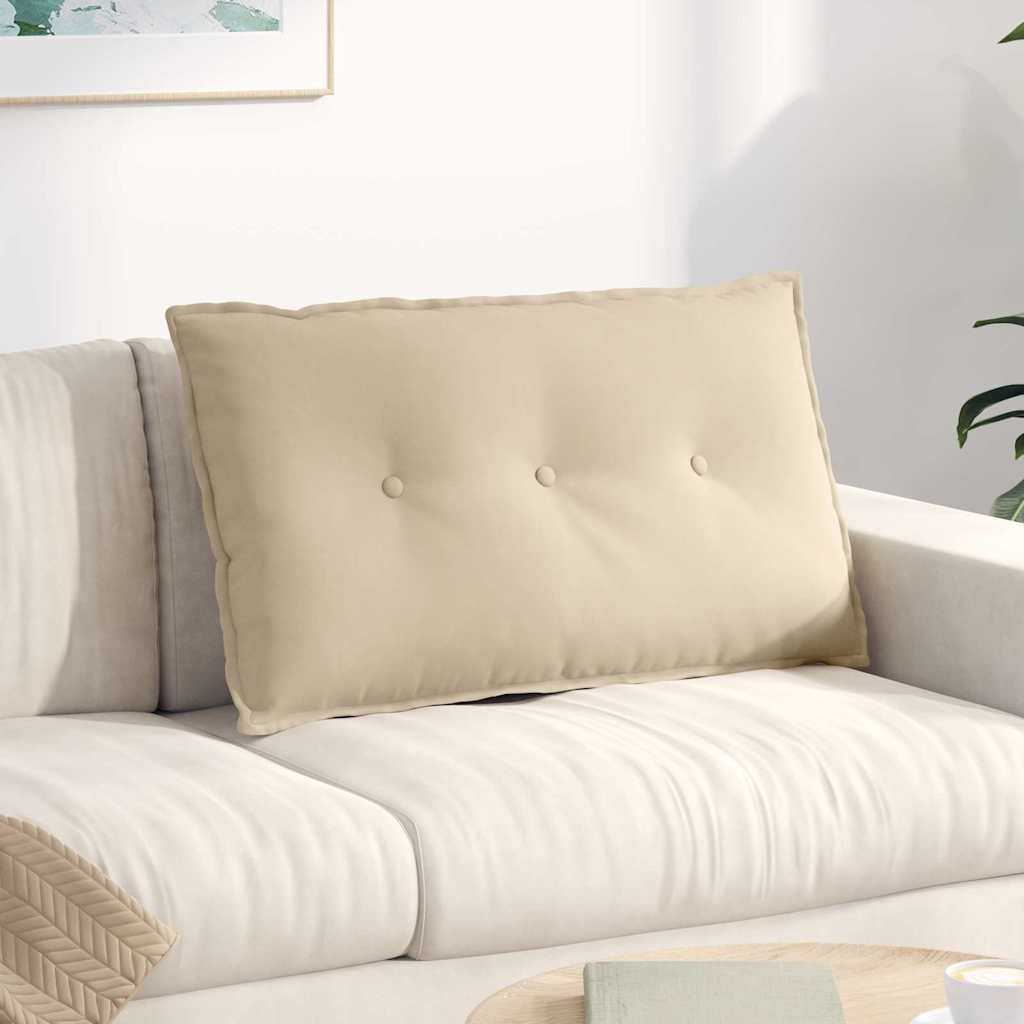 Perna pentru spate Crem 80 x 50 cm Țesătură din microfibră GartenMobel Dekor