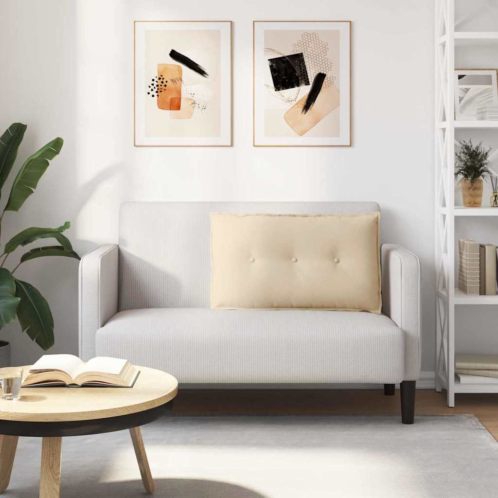 Perna pentru spate Crem 80 x 50 cm Țesătură din microfibră GartenMobel Dekor