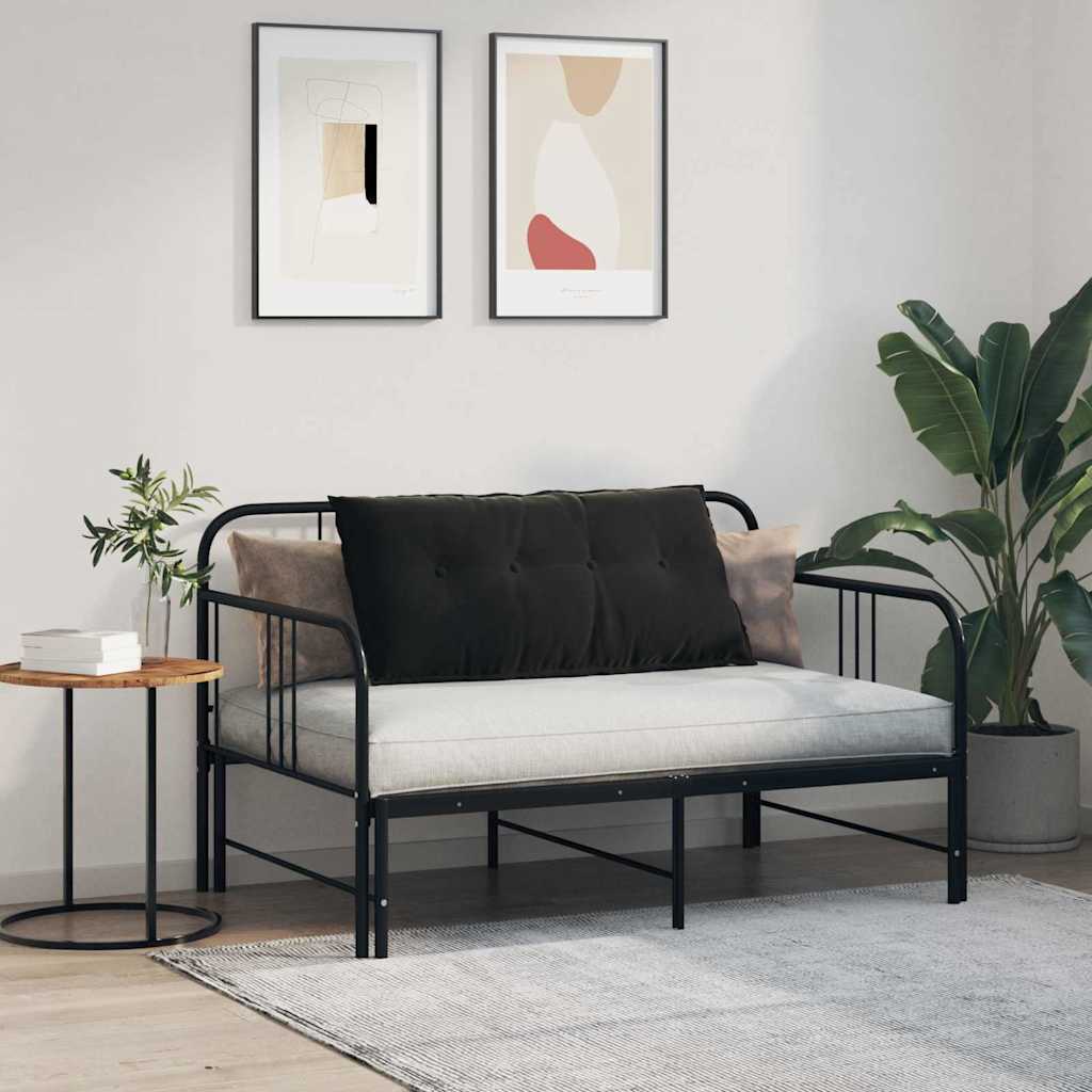 Perna pentru spate Negru 100 x 50 cm Țesătură din corduroy GartenMobel Dekor