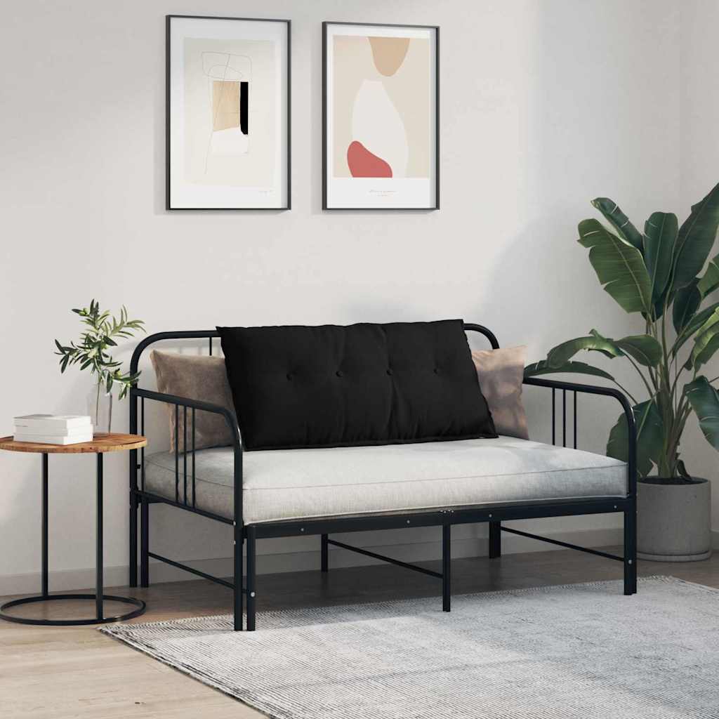 Perna pentru spate Negru 100 x 50 cm Țesătură din microfibră GartenMobel Dekor