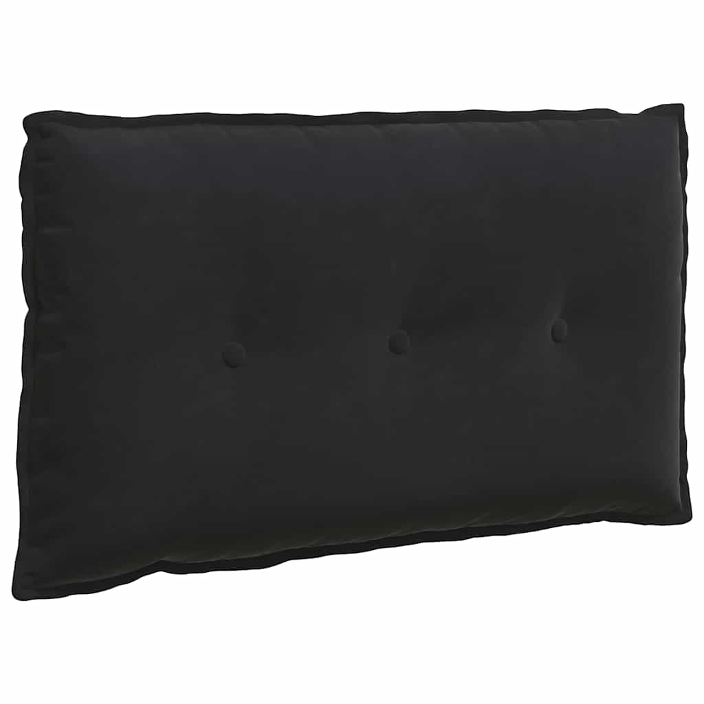 Perna pentru spate Negru 80 x 50 cm Țesătură din corduroy GartenMobel Dekor