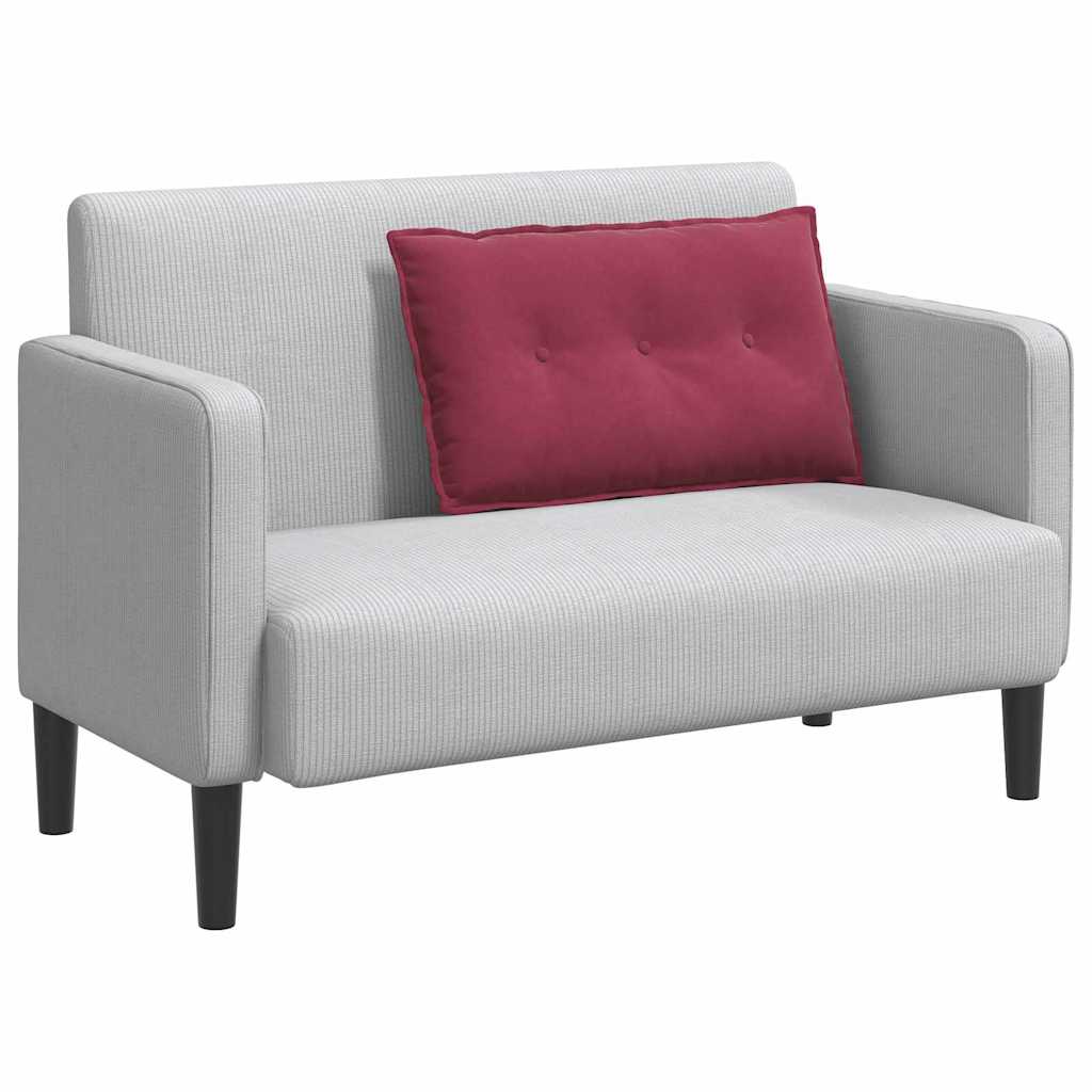 Perna pentru spate Roșu Vin 80 x 50 cm Țesătură din corduroy GartenMobel Dekor