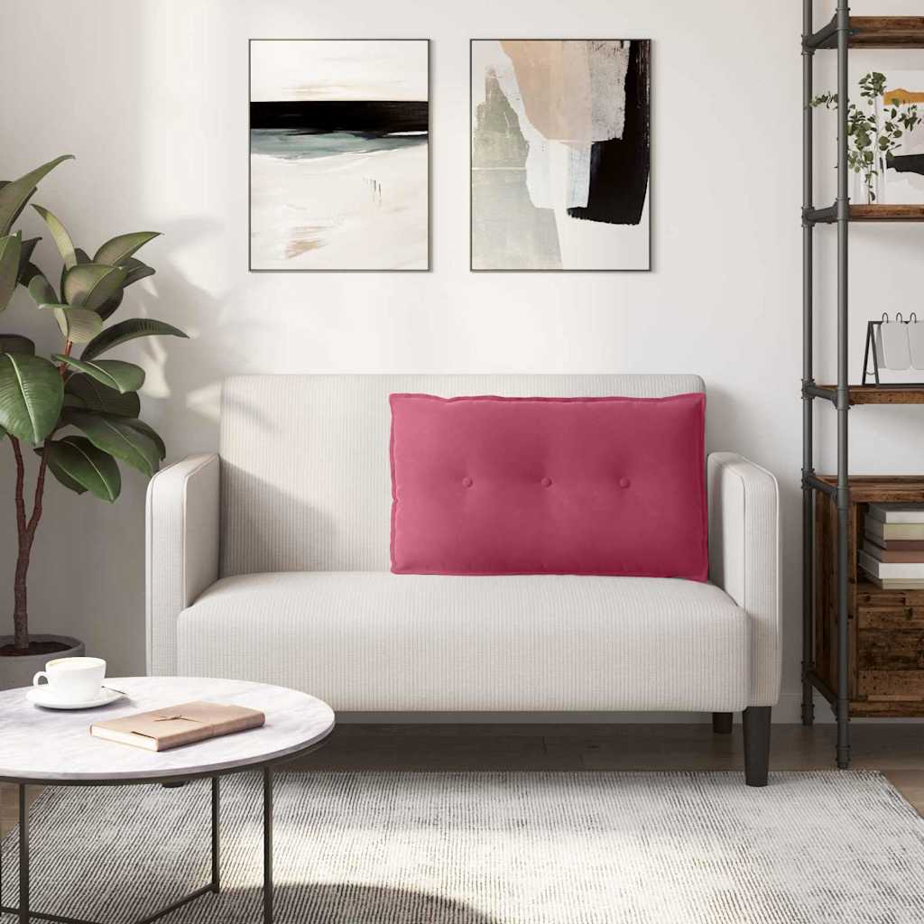 Perna pentru spate Roșu Vin 80 x 50 cm Țesătură din corduroy GartenMobel Dekor