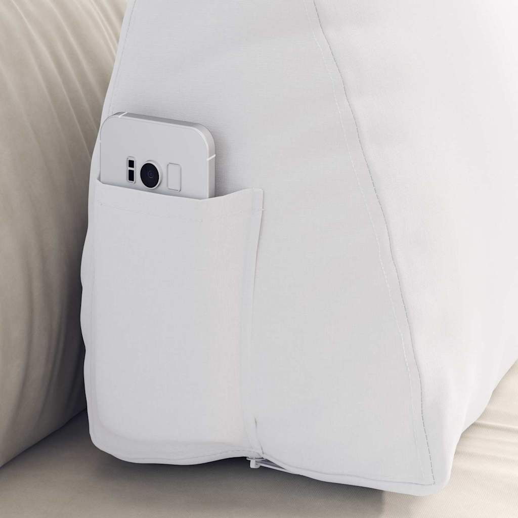 Perna pentru spate Alb 60 x 20 x 50 cm țesătură GartenMobel Dekor