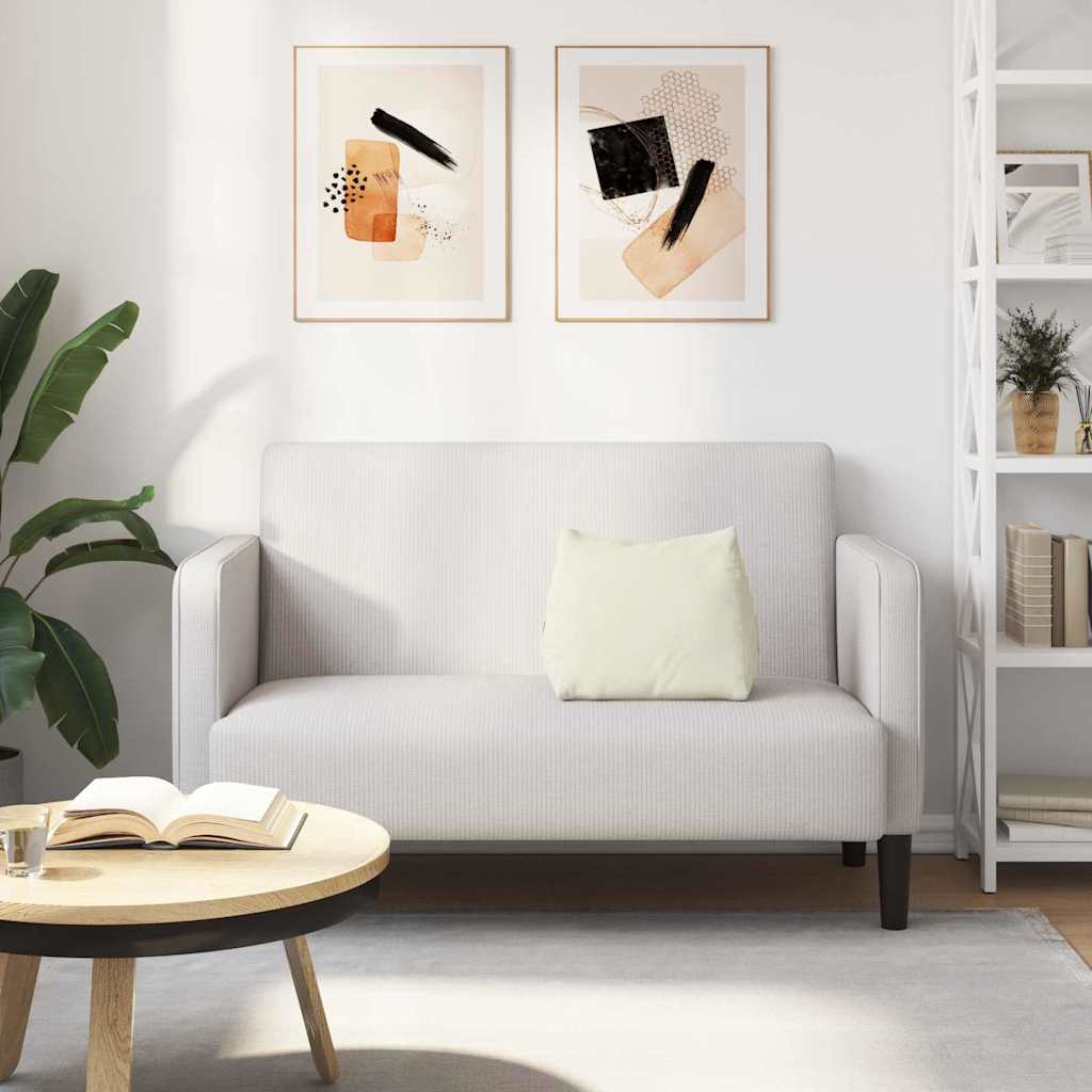 Perna pentru spate Crem 45 x 20 x 35 cm Țesătură din corduroy GartenMobel Dekor