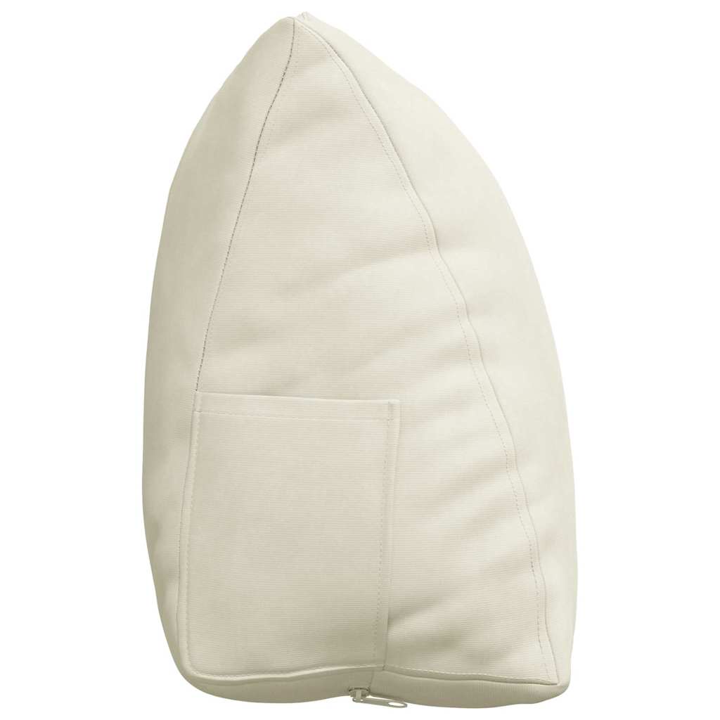 Perna pentru spate Crem 45 x 20 x 35 cm Țesătură din corduroy GartenMobel Dekor