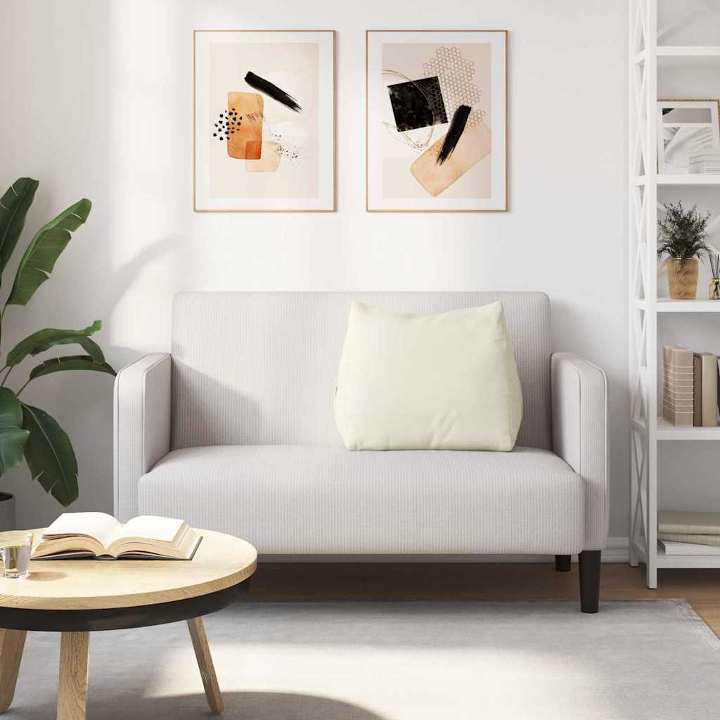 Perna pentru spate Crem 60 x 20 x 50 cm Țesătură din corduroy GartenMobel Dekor