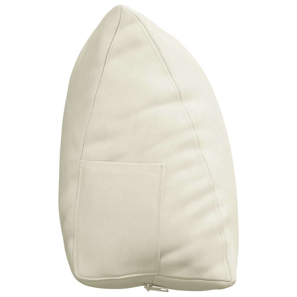 Perna pentru spate Crem 60 x 20 x 50 cm Țesătură din corduroy GartenMobel Dekor