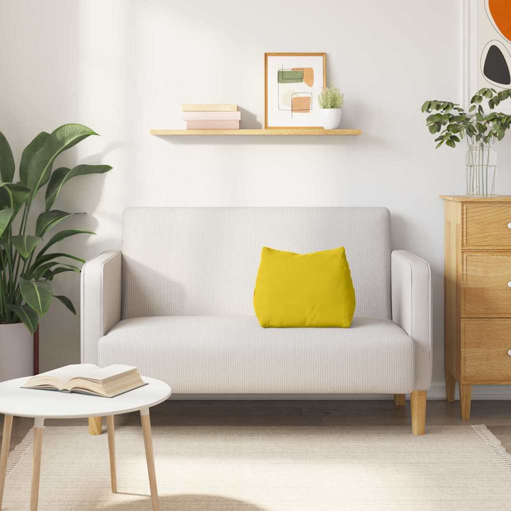 Perna pentru spate Galben 45 x 20 x 35 cm Țesătură din corduroy GartenMobel Dekor