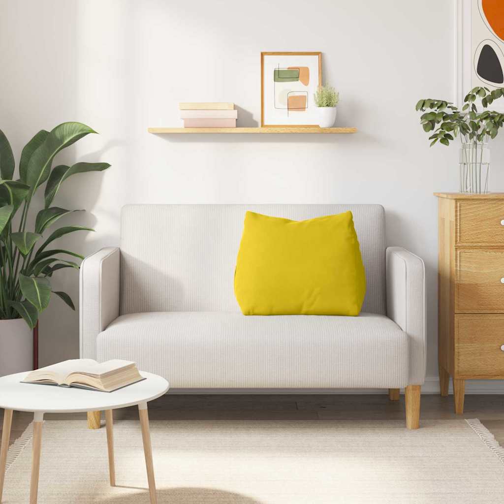 Perna pentru spate Galben 60 x 20 x 50 cm Țesătură din corduroy GartenMobel Dekor