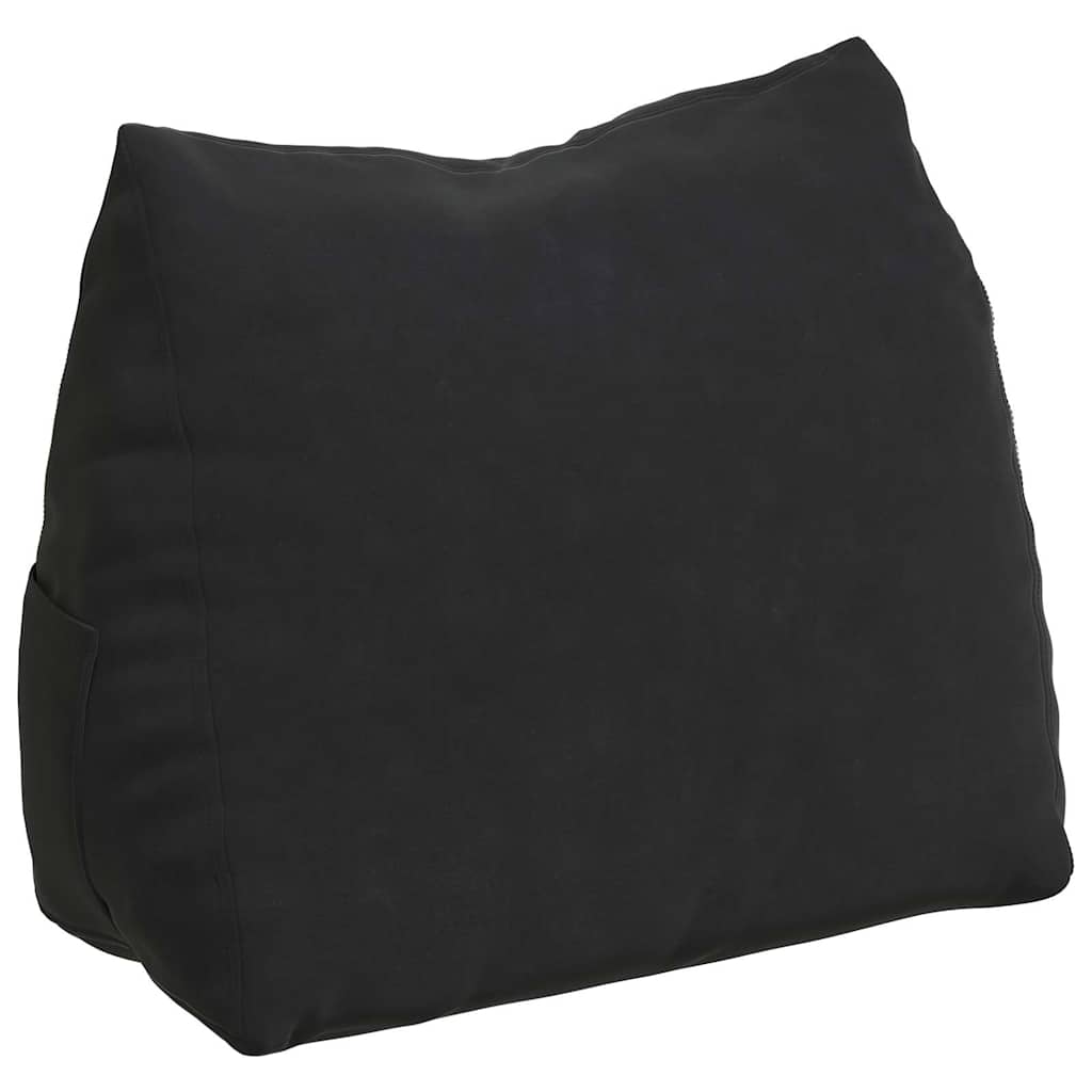 Perna pentru spate Negru 45 x 20 x 35 cm Țesătură din corduroy GartenMobel Dekor