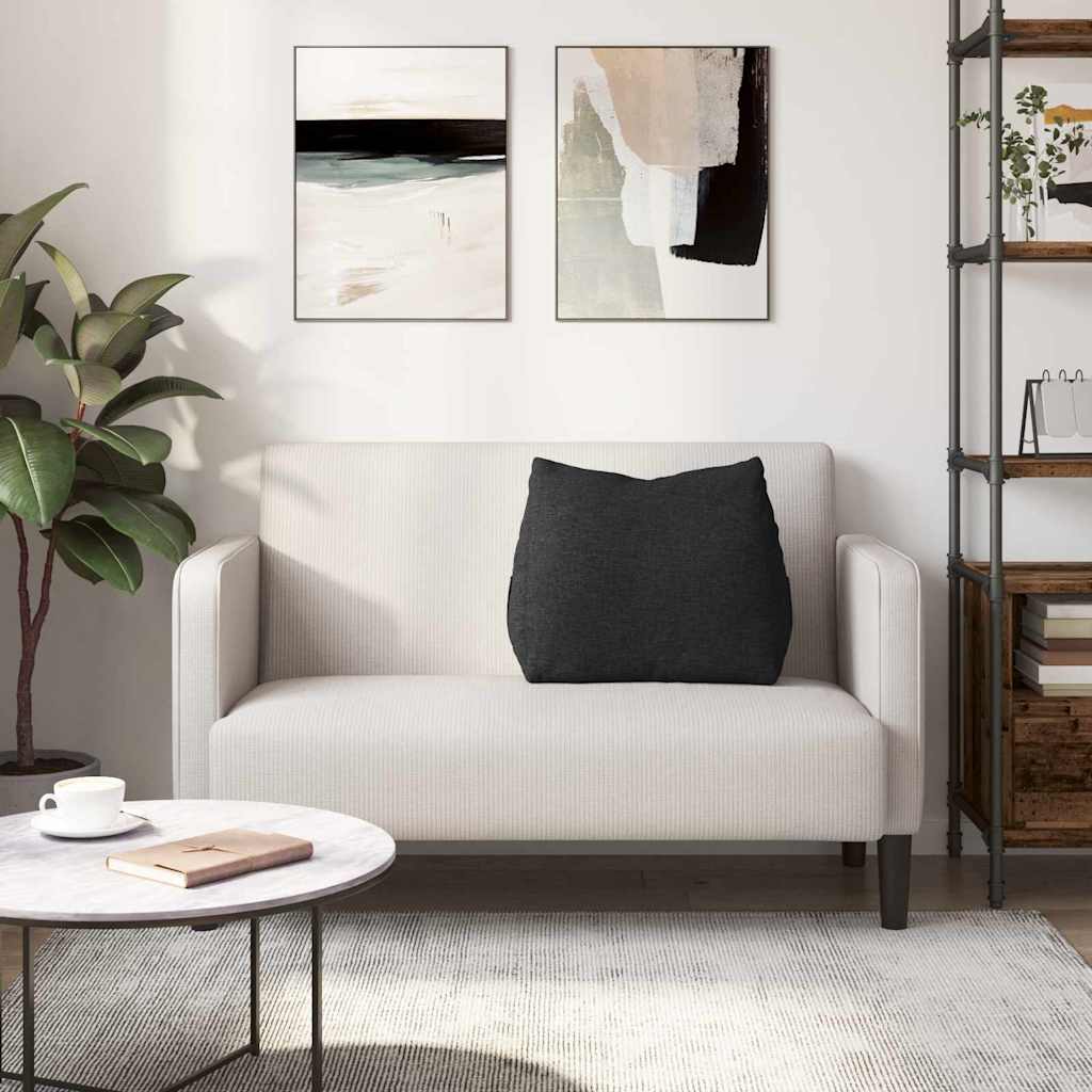 Perna pentru spate Negru 60 x 20 x 50 cm țesătură GartenMobel Dekor