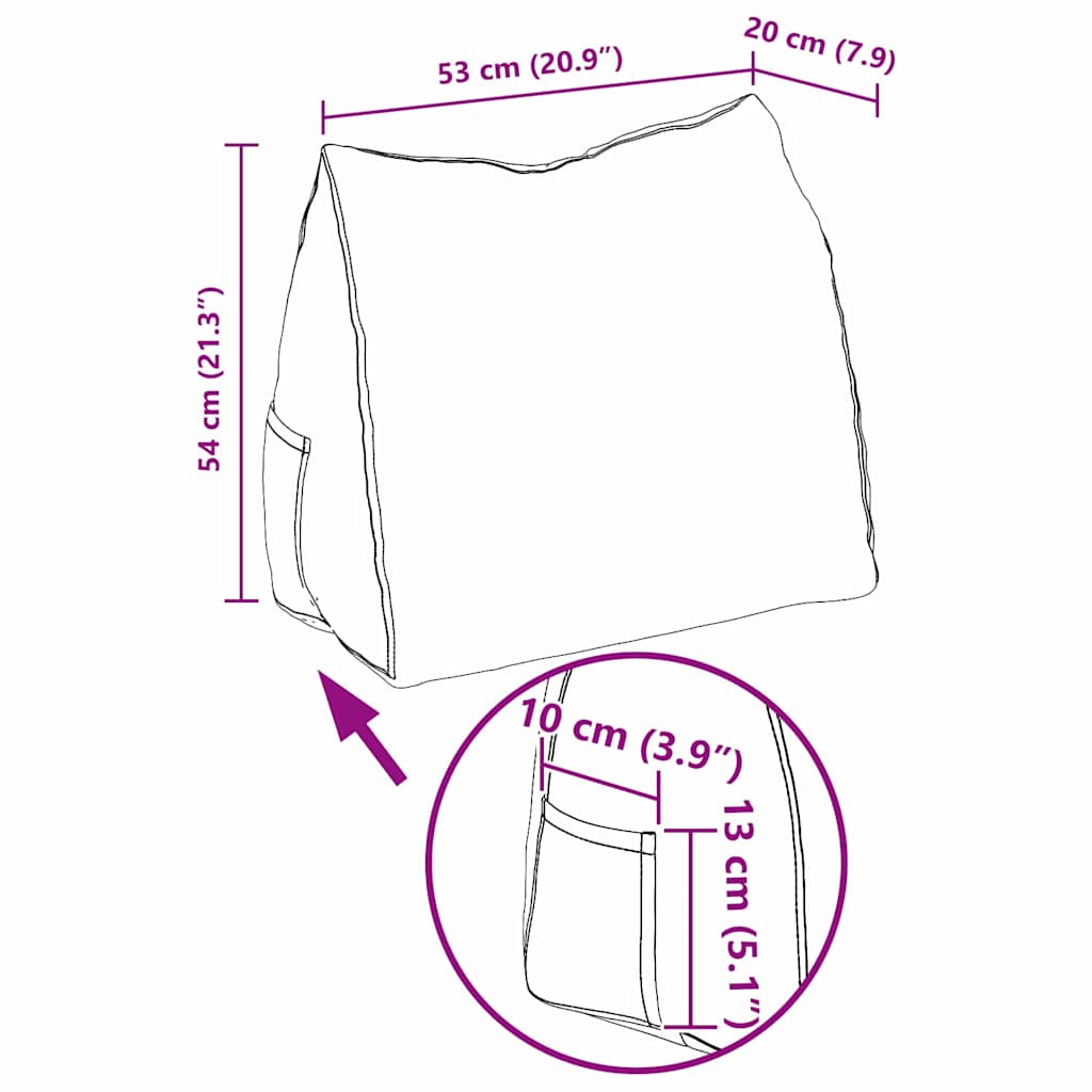 Perna pentru spate Roșu Vin 45 x 20 x 35 cm țesătură GartenMobel Dekor