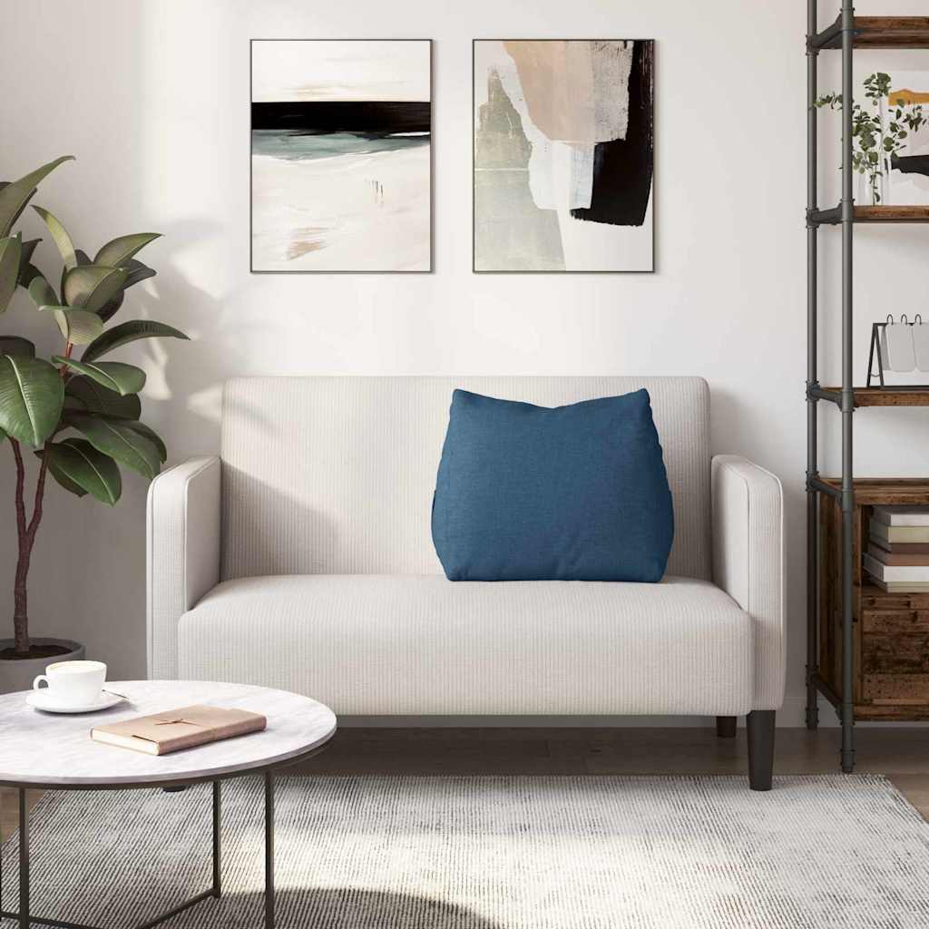 Perna pentru spate albastru 60 x 20 x 50 cm țesătură GartenMobel Dekor