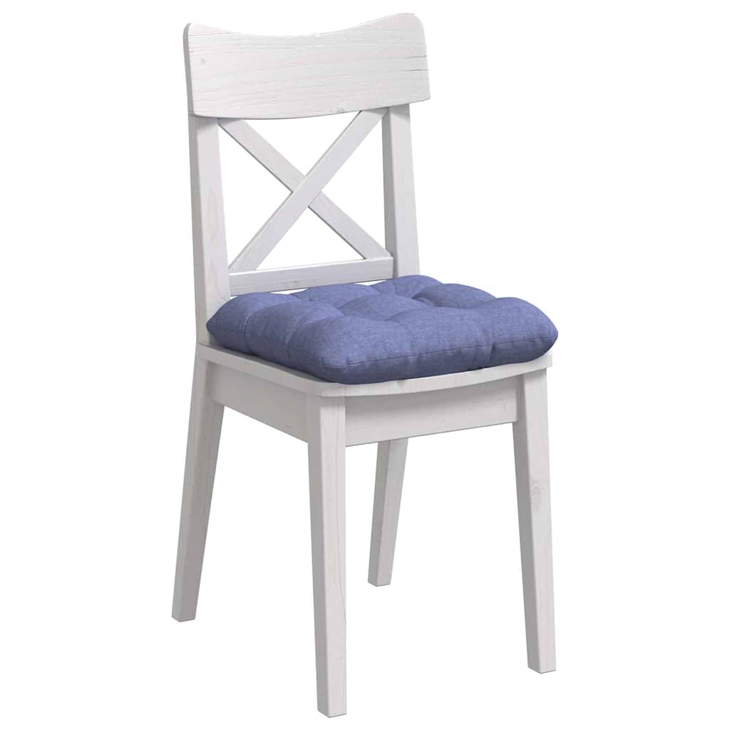 Perne de Șezut 4 pcs Albastru Jeans 40 x 40 x 12 cm țesătură GartenMobel Dekor