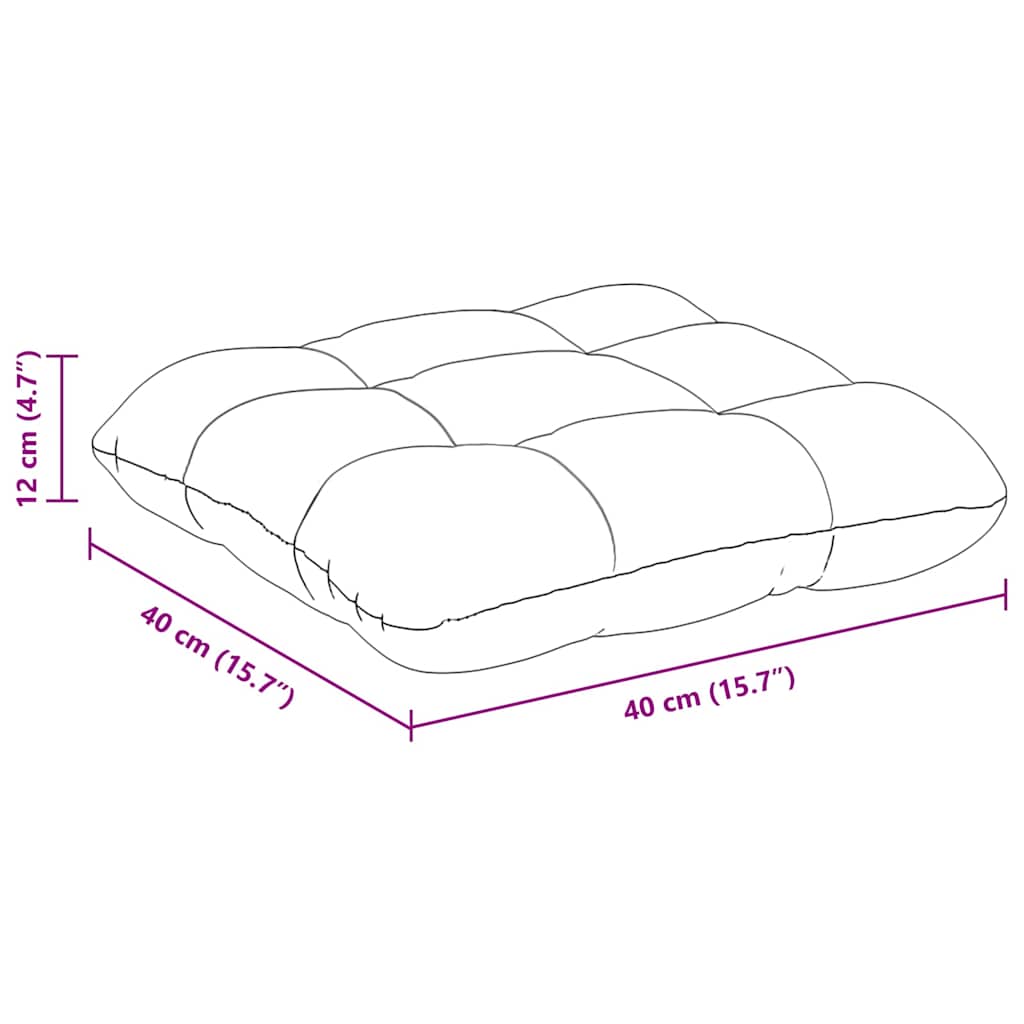 Perne de Șezut 4 pcs Roșu 40 x 40 x 12 cm țesătură GartenMobel Dekor