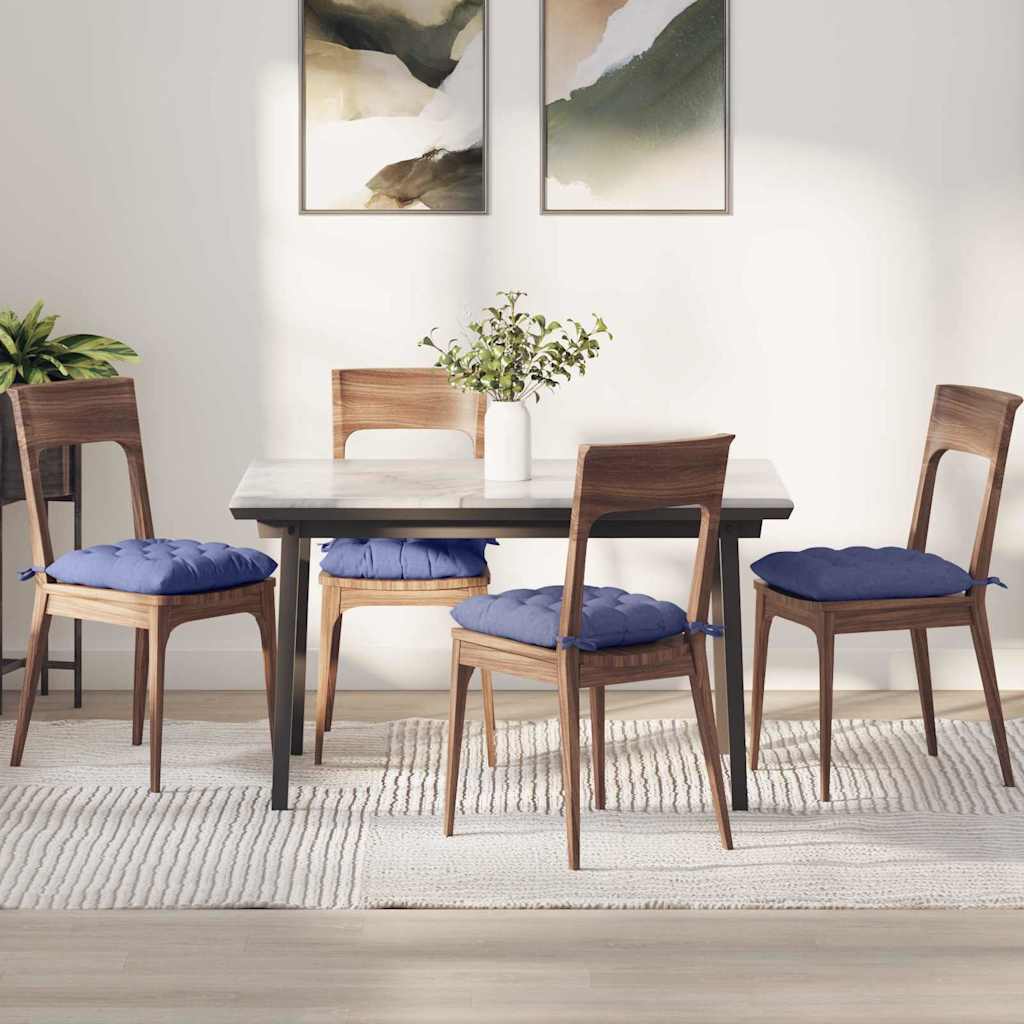 Perne de Șezut 2 pcs Albastru Jeans 40 x 40 x 6 cm țesătură GartenMobel Dekor