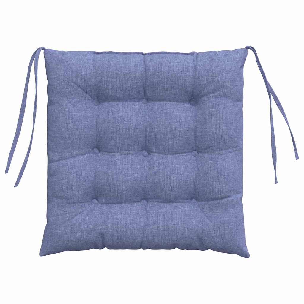 Perne de Șezut 2 pcs Albastru Jeans 40 x 40 x 6 cm țesătură GartenMobel Dekor