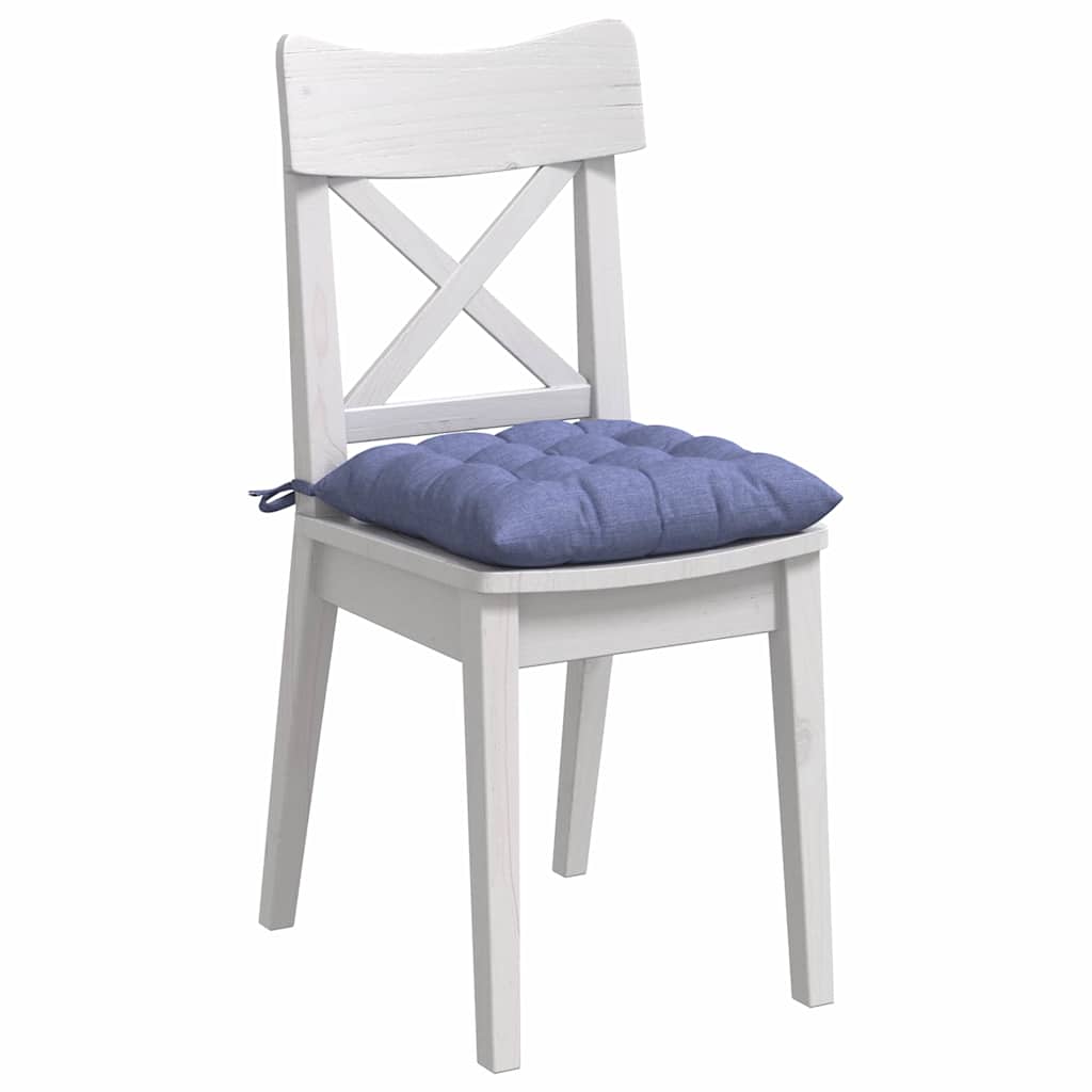Perne de Șezut 2 pcs Albastru Jeans 40 x 40 x 6 cm țesătură GartenMobel Dekor