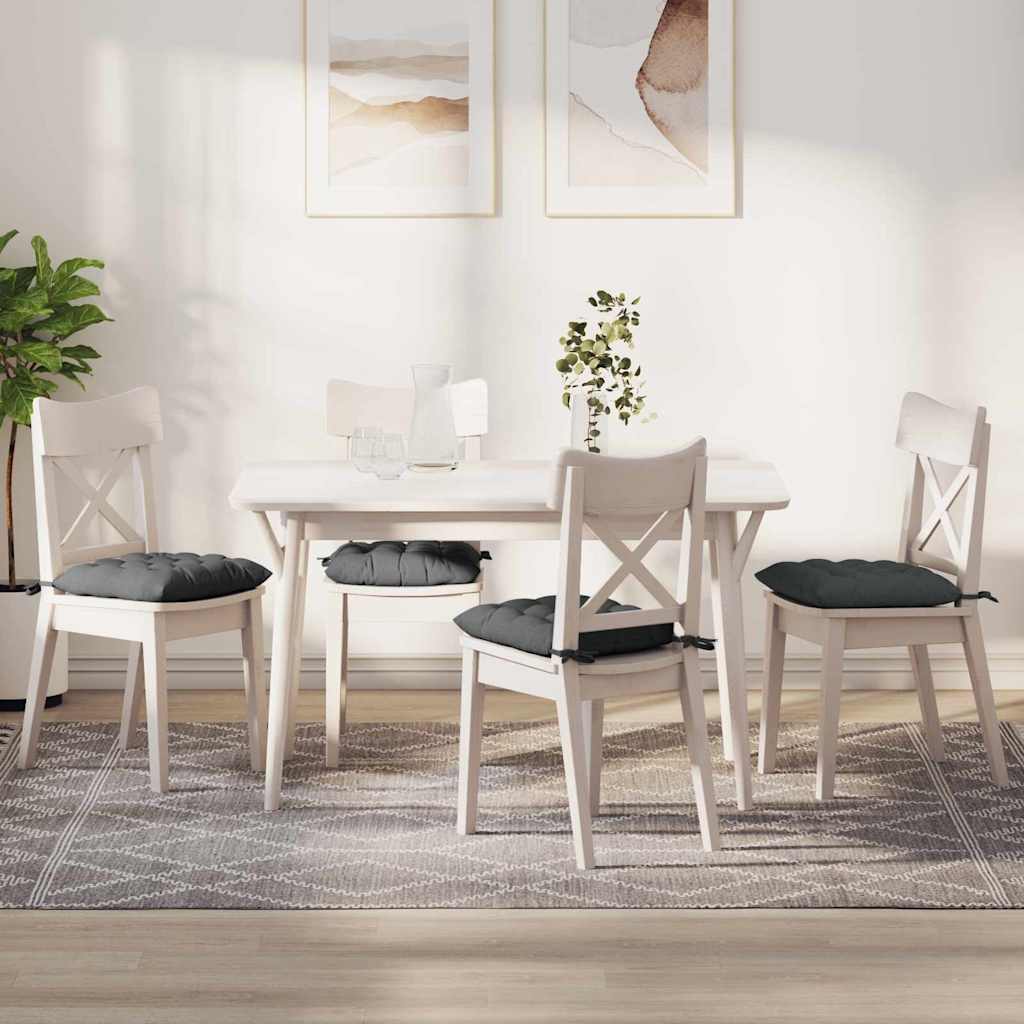 Perne de Șezut 2 pcs Gri închis 40 x 40 x 6 cm țesătură GartenMobel Dekor