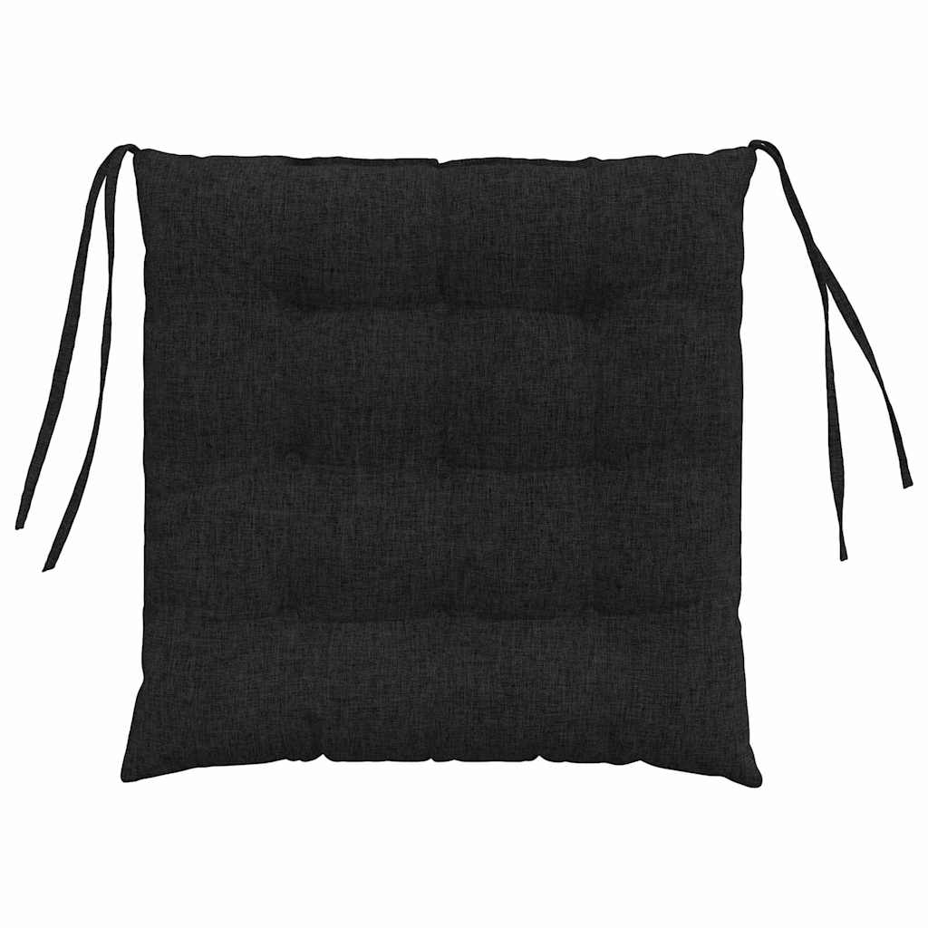 Perne de Șezut 2 pcs Negru 40 x 40 x 6 cm țesătură GartenMobel Dekor