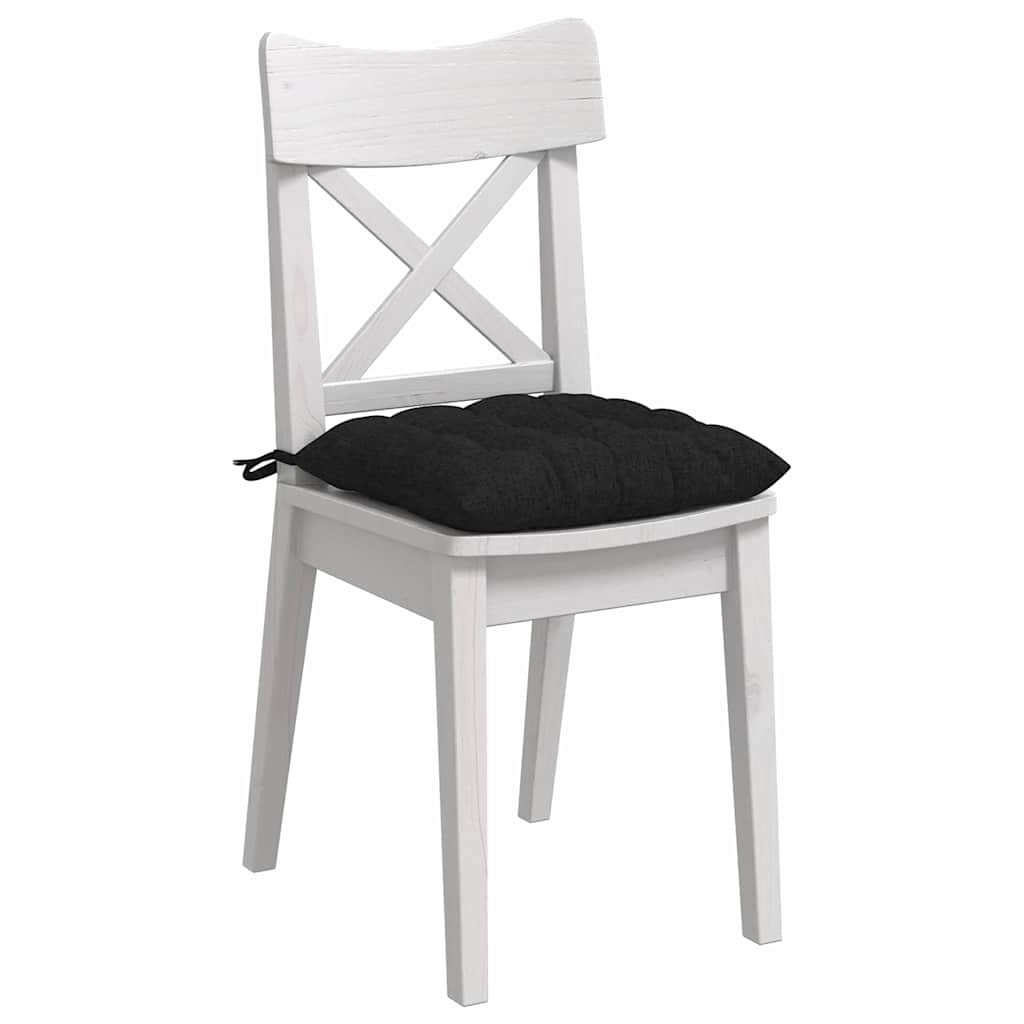 Perne de Șezut 2 pcs Negru 40 x 40 x 6 cm țesătură GartenMobel Dekor