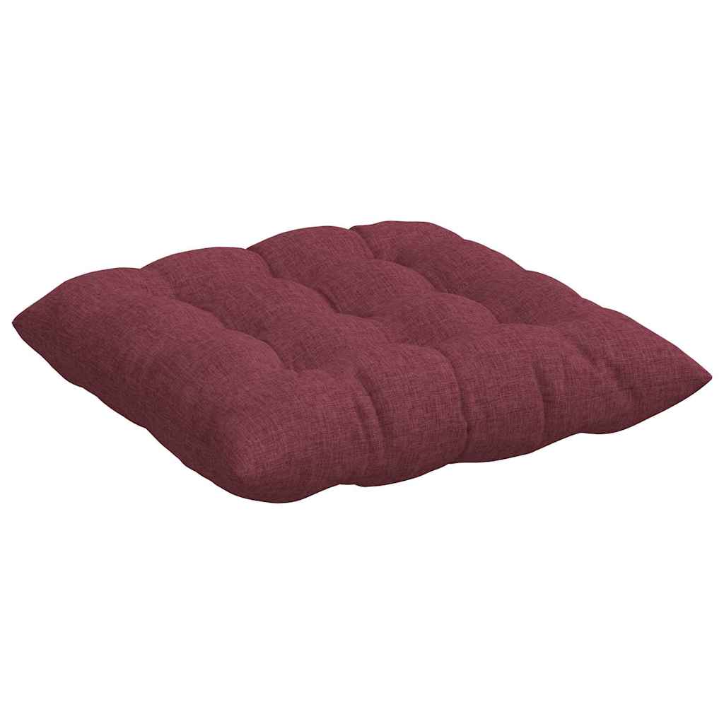 Perne de Șezut 2 pcs Roșu Vin 40 x 40 x 6 cm țesătură GartenMobel Dekor