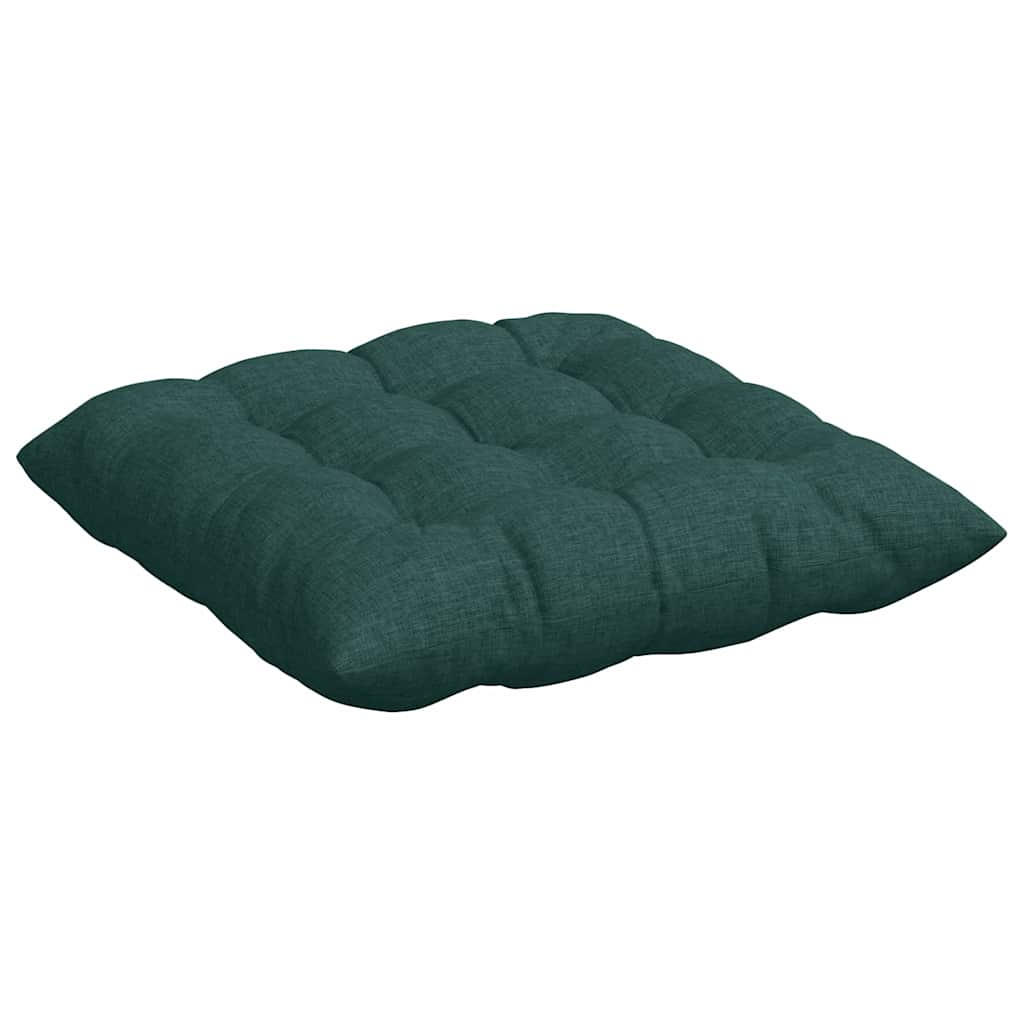 Perne de Șezut 2 pcs Verde închis 40 x 40 x 6 cm țesătură GartenMobel Dekor