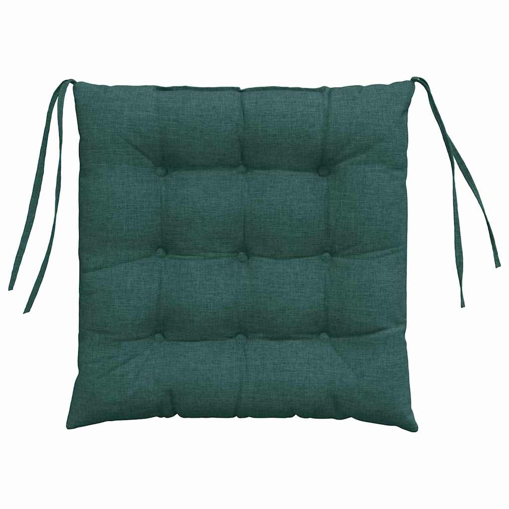 Perne de Șezut 2 pcs Verde închis 40 x 40 x 6 cm țesătură GartenMobel Dekor