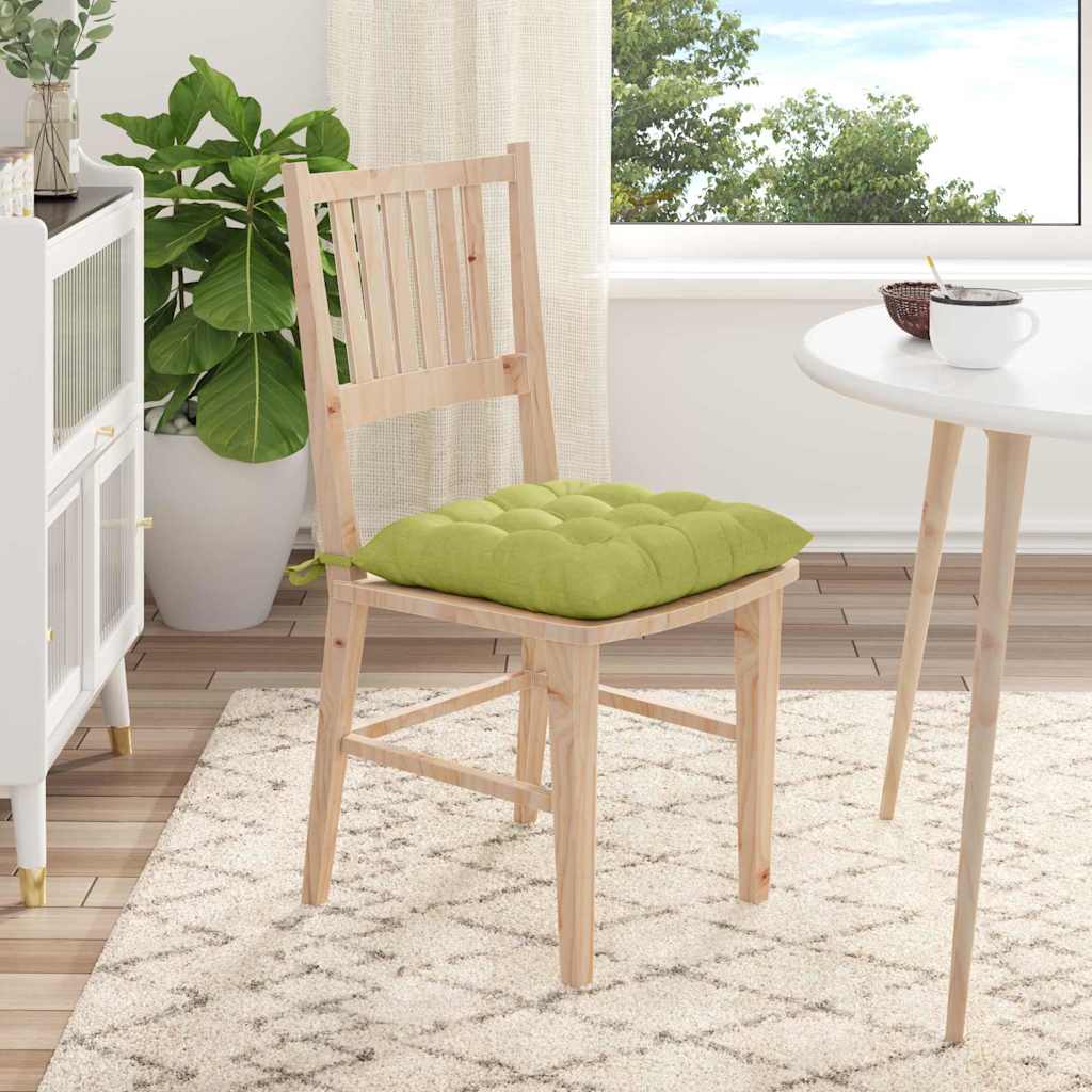 Perne de Șezut 2 pcs Verde deschis 40 x 40 x 6 cm țesătură GartenMobel Dekor