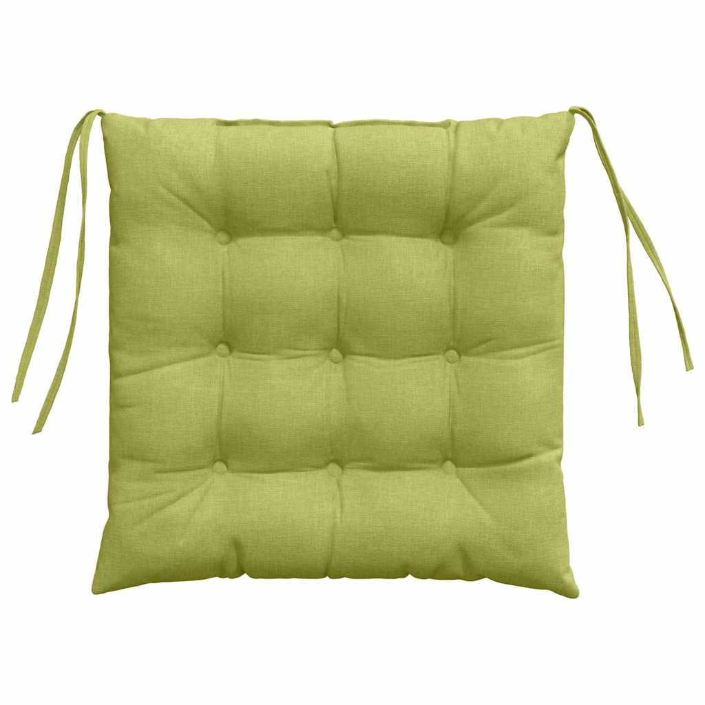 Perne de Șezut 2 pcs Verde deschis 40 x 40 x 6 cm țesătură GartenMobel Dekor