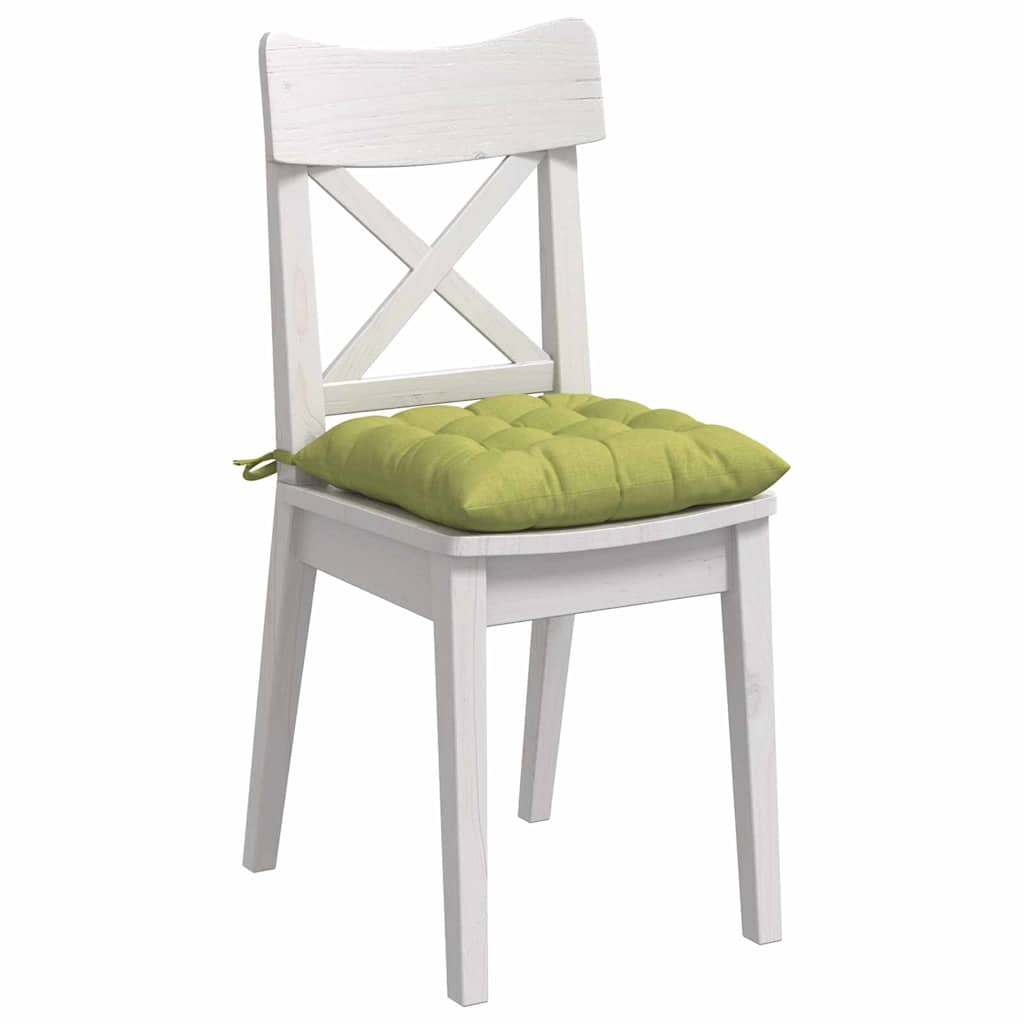 Perne de Șezut 2 pcs Verde deschis 40 x 40 x 6 cm țesătură GartenMobel Dekor