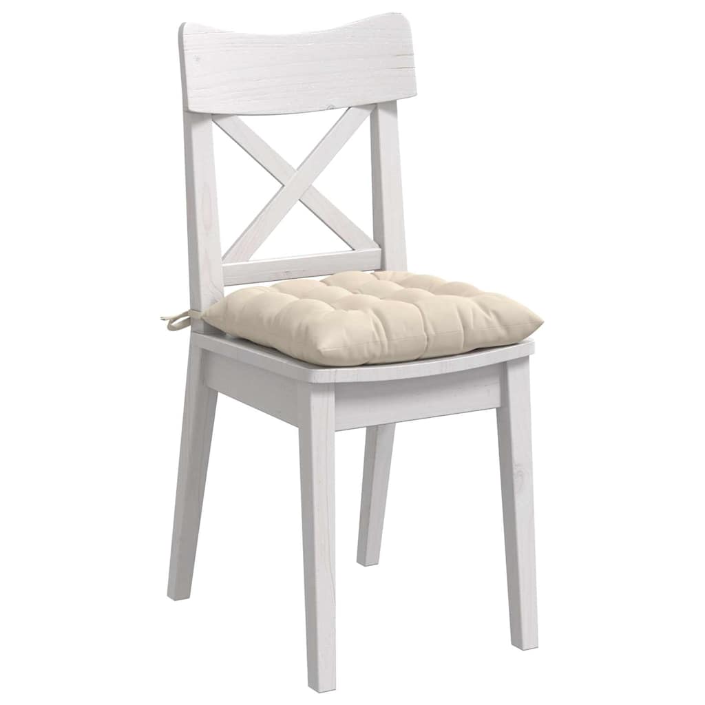 Perne de Șezut 4 pcs Bej 40 x 40 x 6 cm Microfibră GartenMobel Dekor