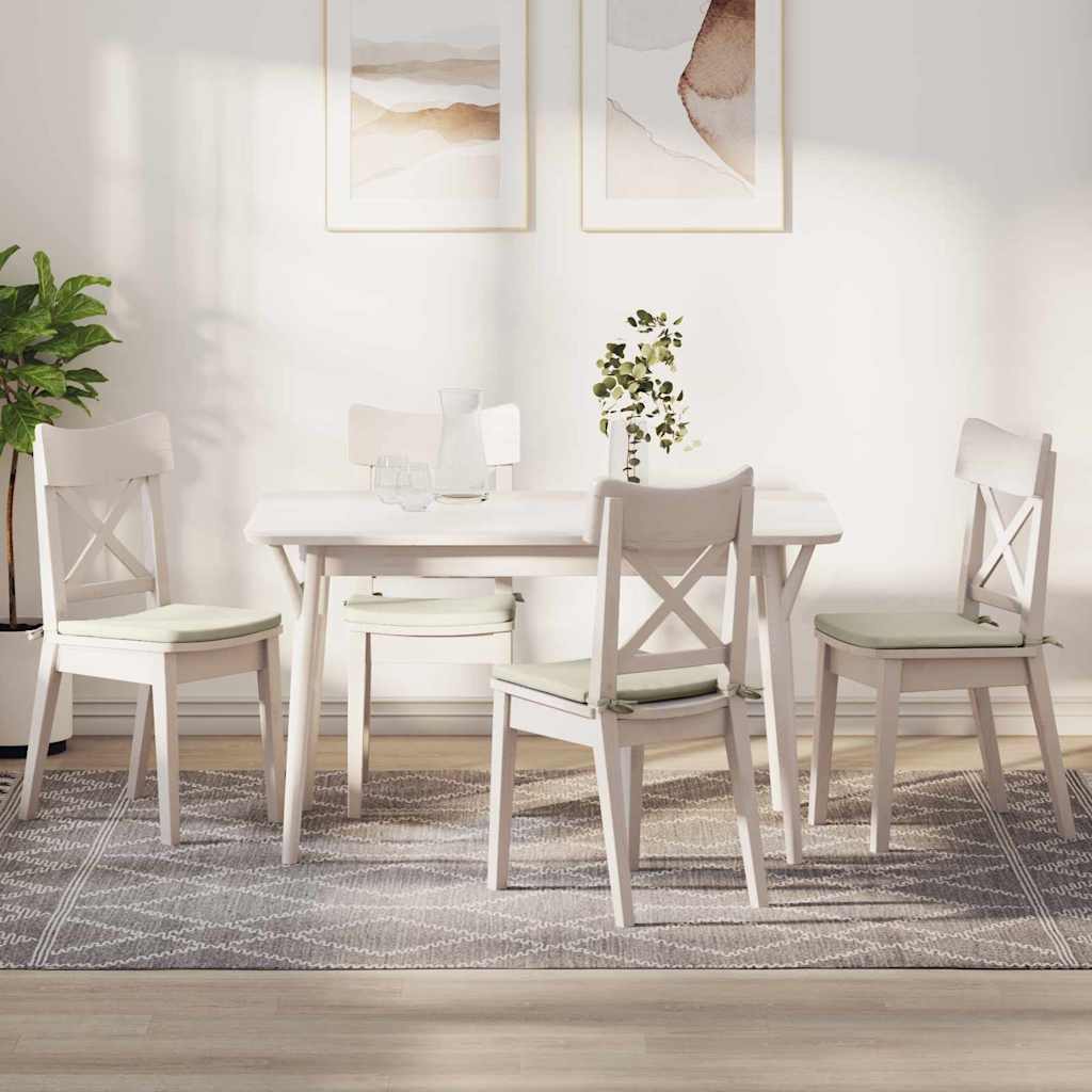 Perne de Șezut 4 pcs Crem 40 x 40 x 3 cm Catifea GartenMobel Dekor