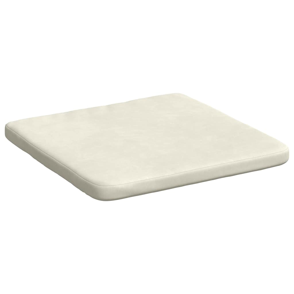 Perne de Șezut 4 pcs Crem 40 x 40 x 3 cm Catifea GartenMobel Dekor