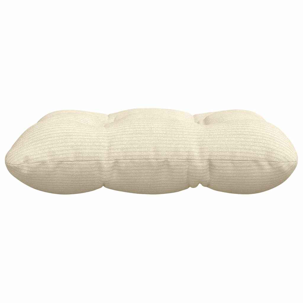 Perne de Șezut 4 pcs Crem 45 x 45 cm Țesătură din corduroy GartenMobel Dekor