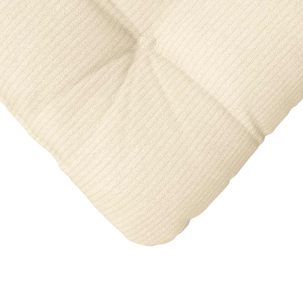 Perne de Șezut 4 pcs Crem 45 x 45 cm Țesătură din corduroy GartenMobel Dekor