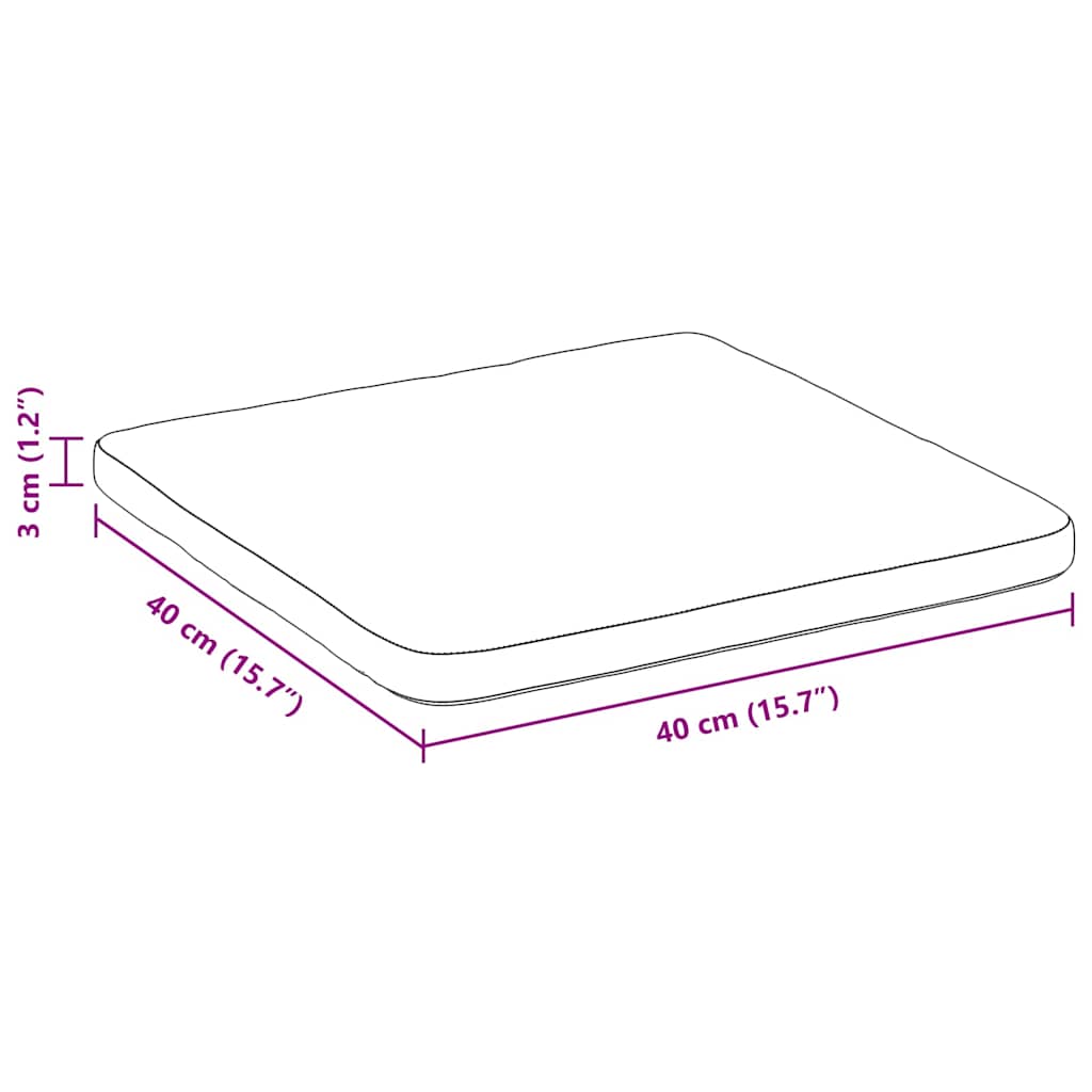 Perne de Șezut 4 pcs Galben 40 x 40 x 3 cm Catifea GartenMobel Dekor