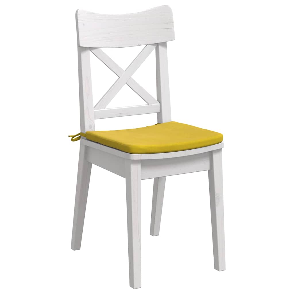 Perne de Șezut 4 pcs Galben 40 x 40 x 3 cm Catifea GartenMobel Dekor