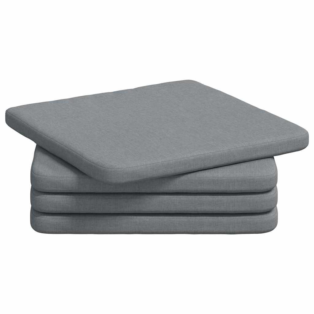 Perne de Șezut 4 pcs Gri deschis 40 x 40 x 3 cm țesătură GartenMobel Dekor