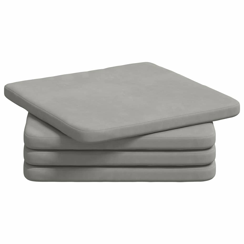 Perne de Șezut 4 pcs Gri deschis 40 x 40 x 3 cm GartenMobel Dekor