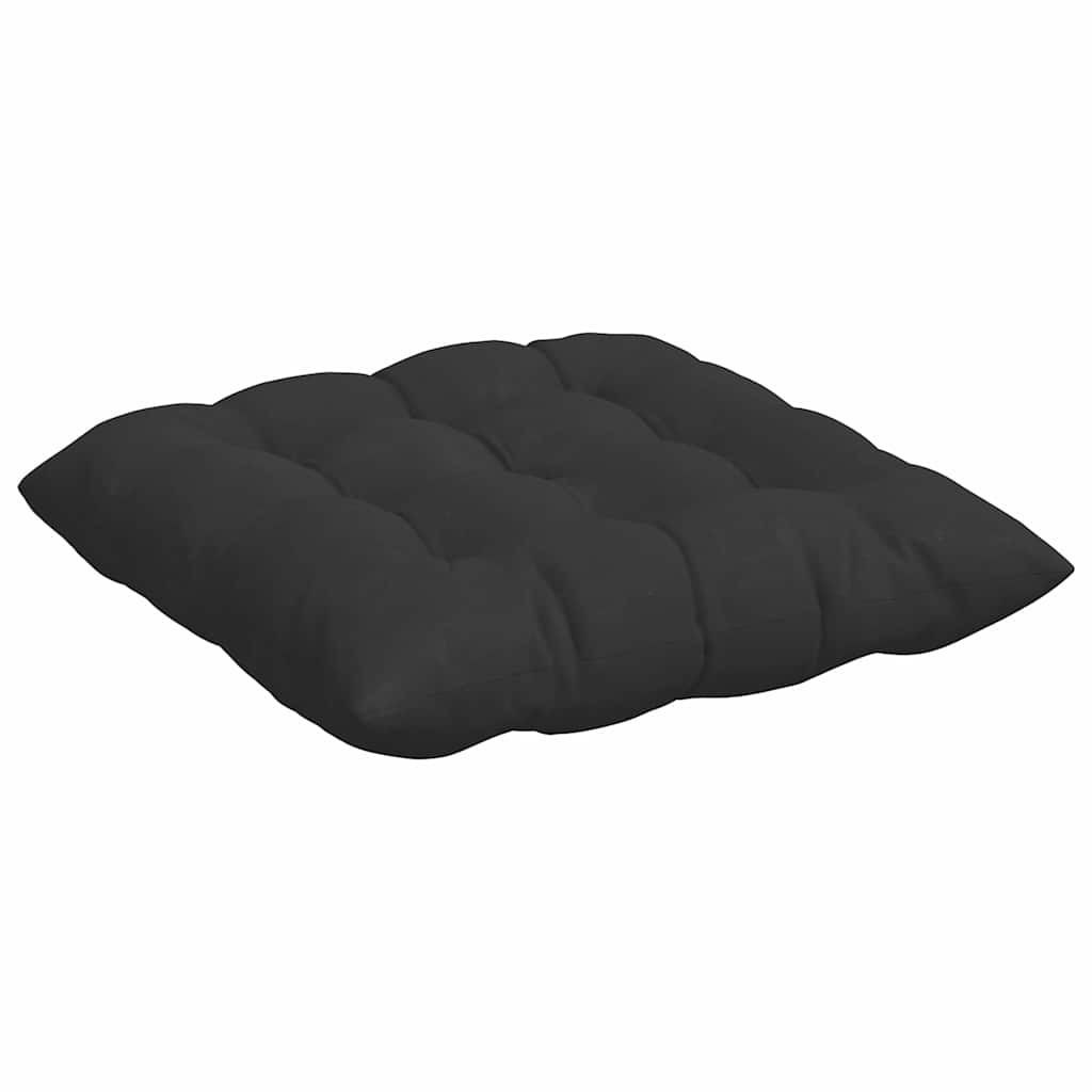 Perne de Șezut 4 pcs Negru 40 x 40 x 6 cm Microfibră GartenMobel Dekor