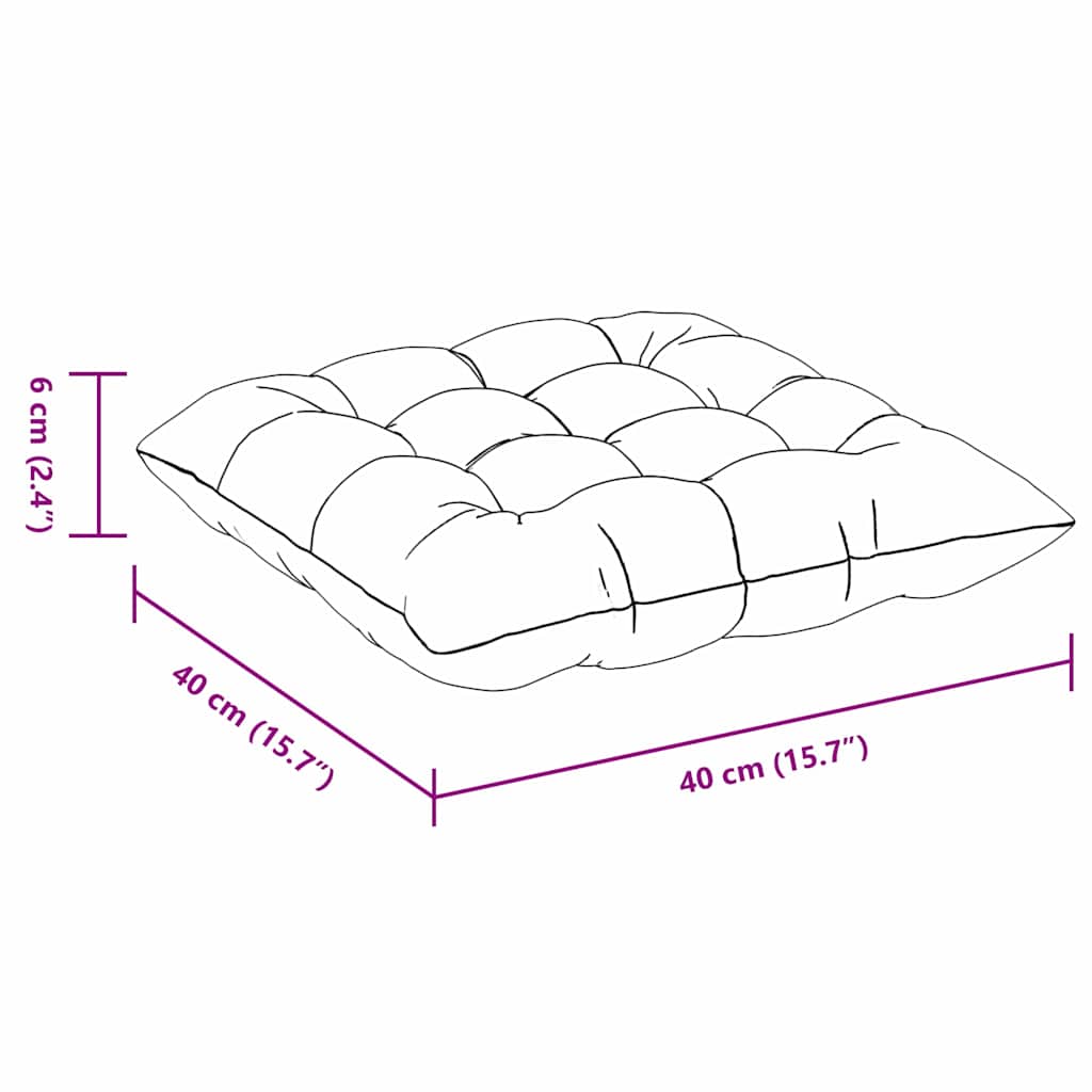 Perne de Șezut 4 pcs Negru 40 x 40 x 6 cm Microfibră GartenMobel Dekor